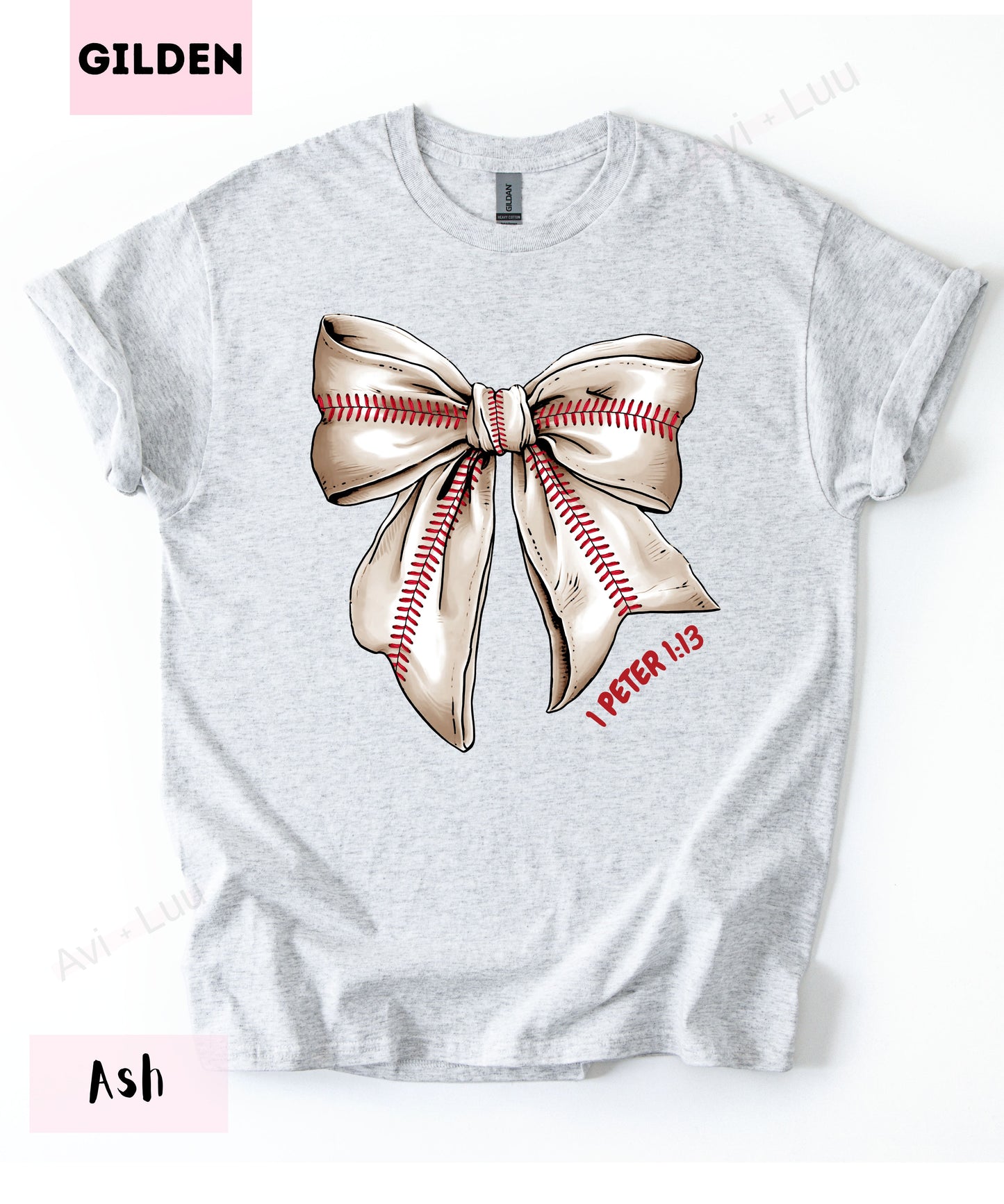 Baseball Bow | Gilden Unisex T-Shirt