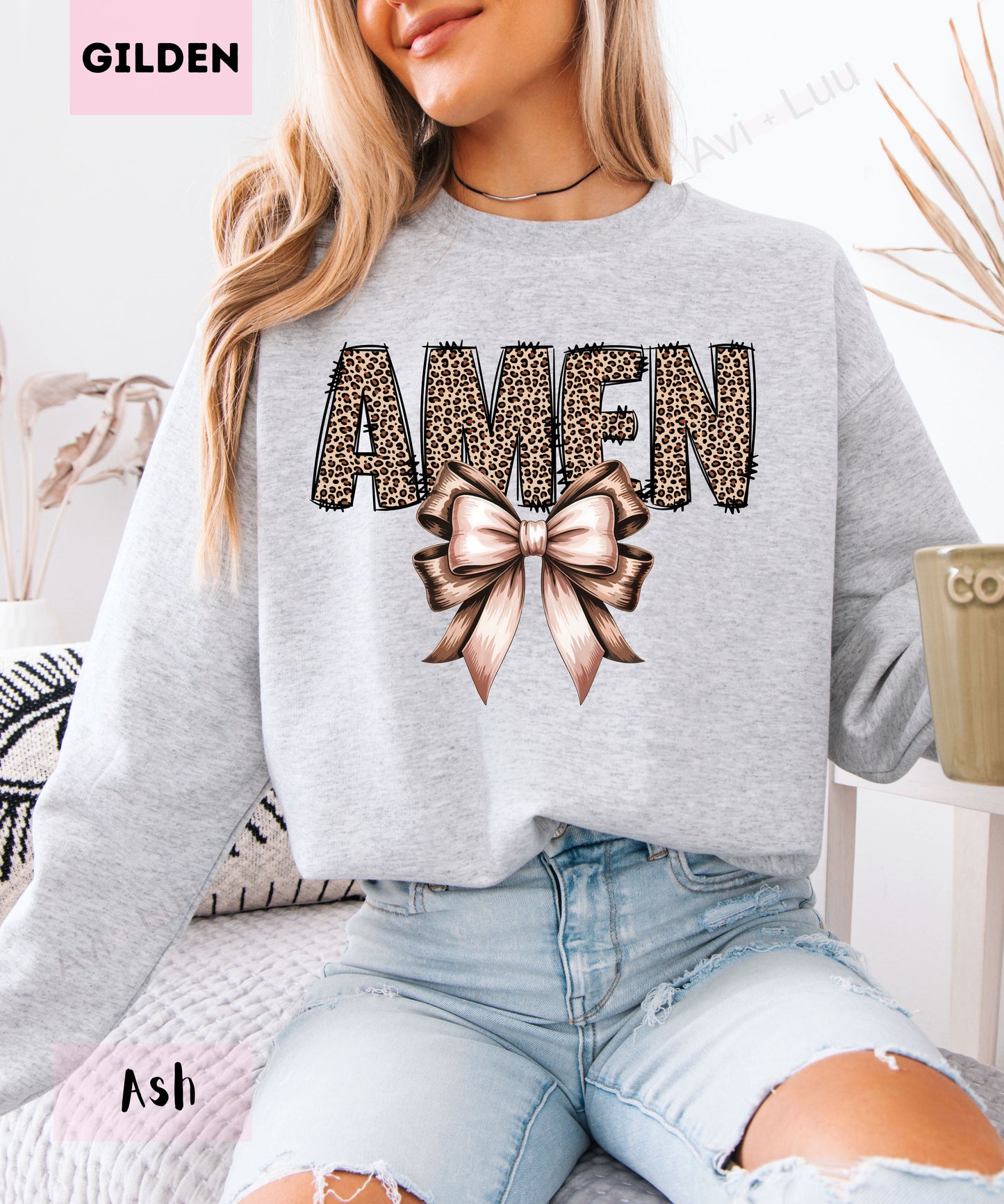 Cheetah Amen | Gilden Unisex Sweatshirt