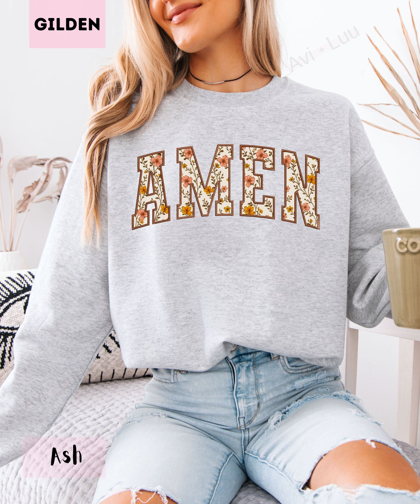 Floral Amen | Gilden Unisex Sweatshirt