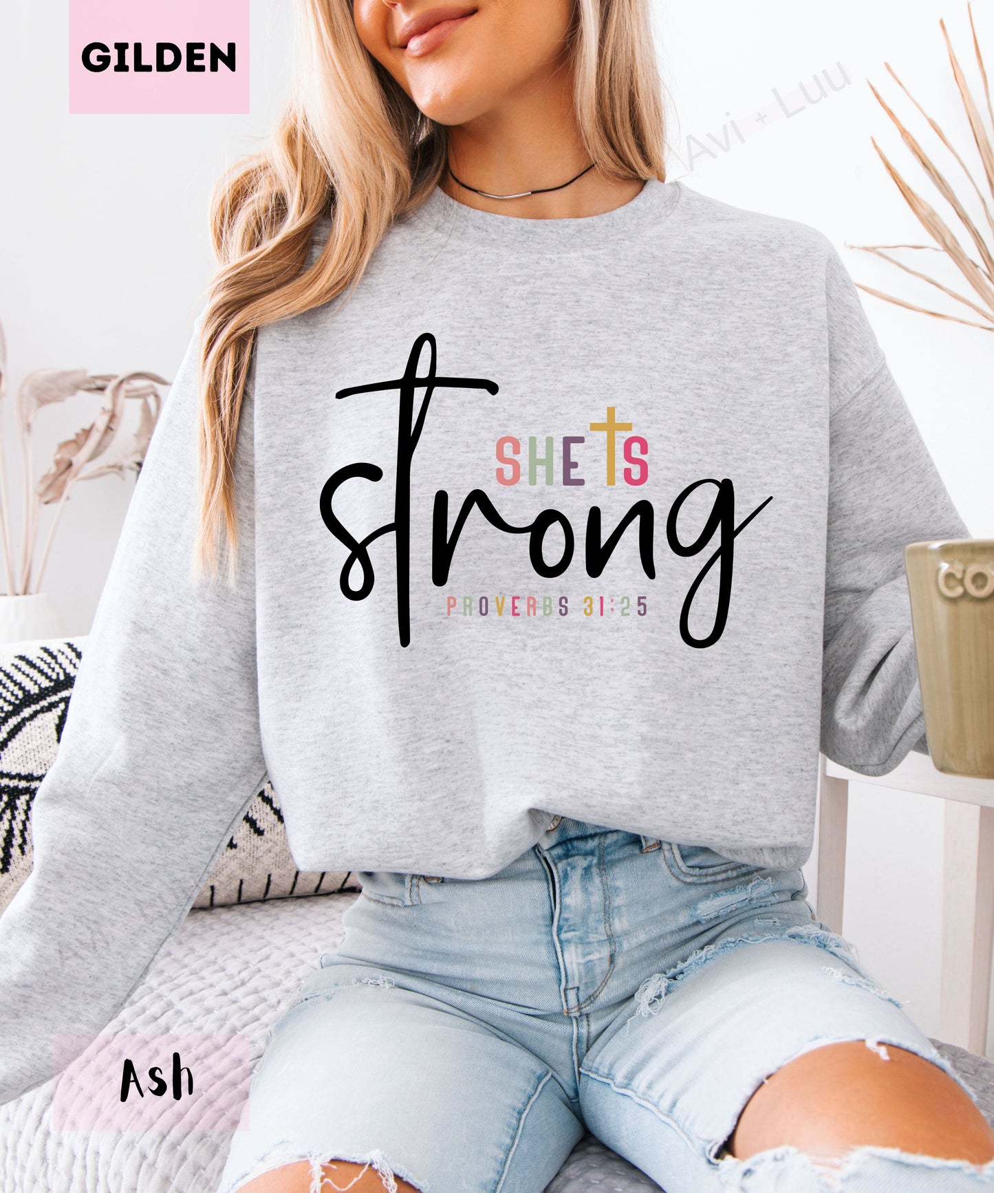 She Is Strong| Gilden Unisex Sweatshirt
