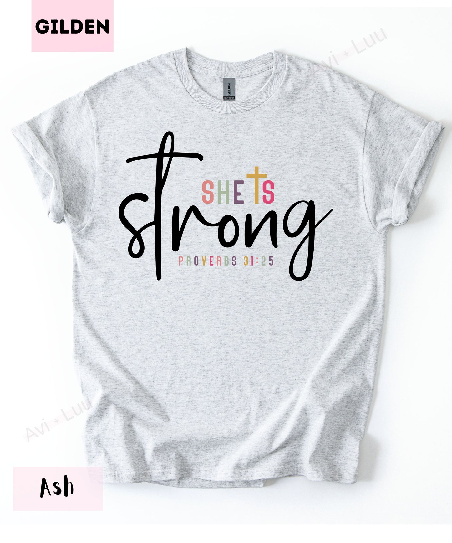 She Is Strong | Gilden Unisex T-Shirt