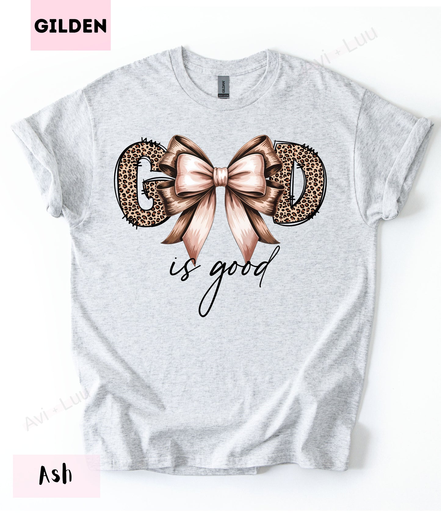 Cheetah God Is Good Bow | Gilden Unisex T-Shirt
