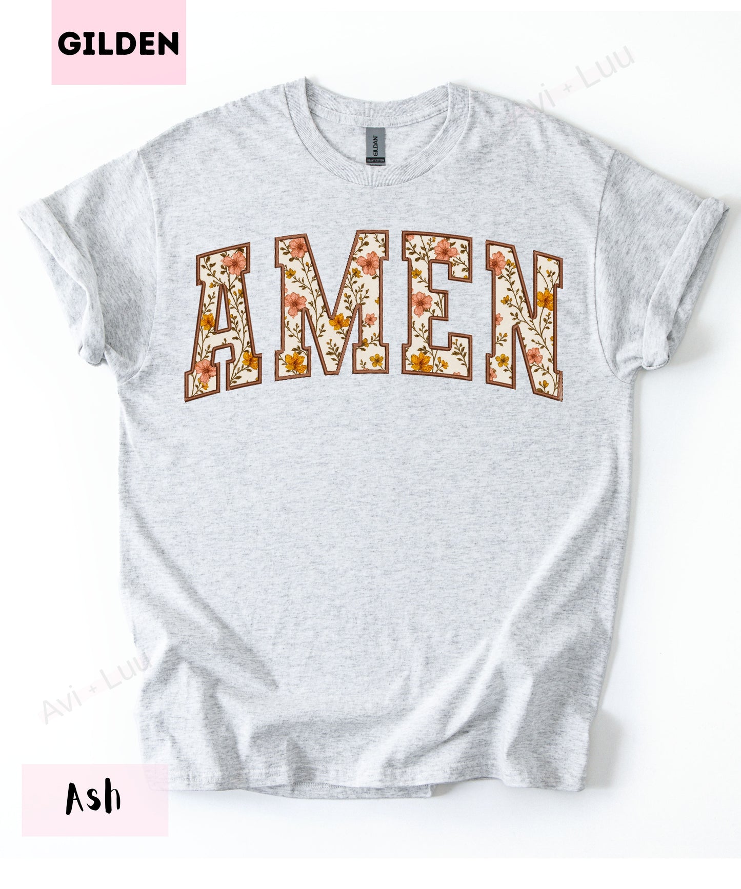 Floral AMEN | Gilden Unisex T-Shirt
