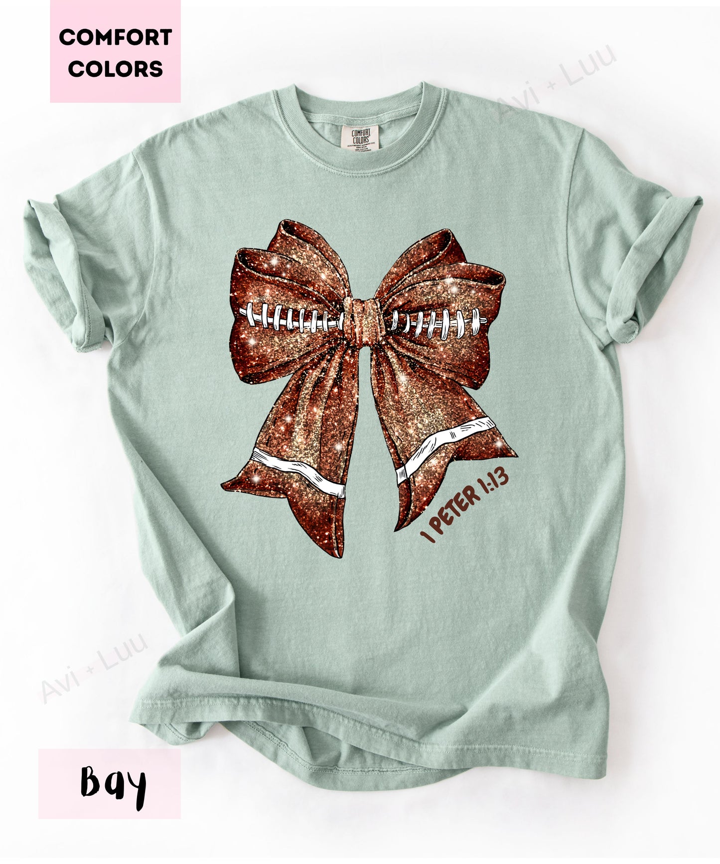 Football Bow | Comfort Colors Unisex T-Shirt