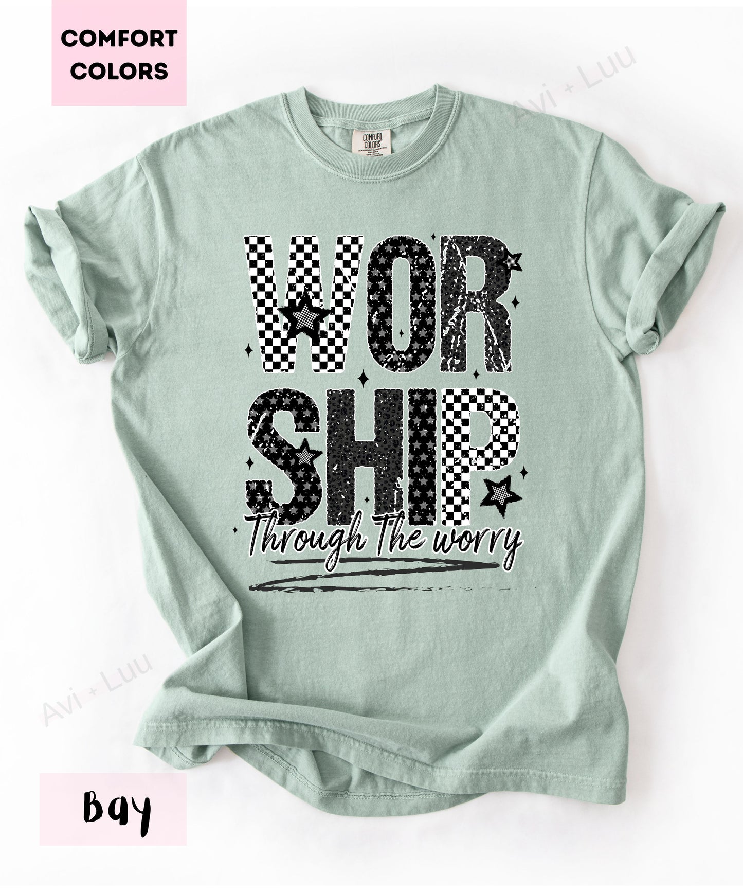 Worship Checkered | Comfort Colors Unisex T-Shirt