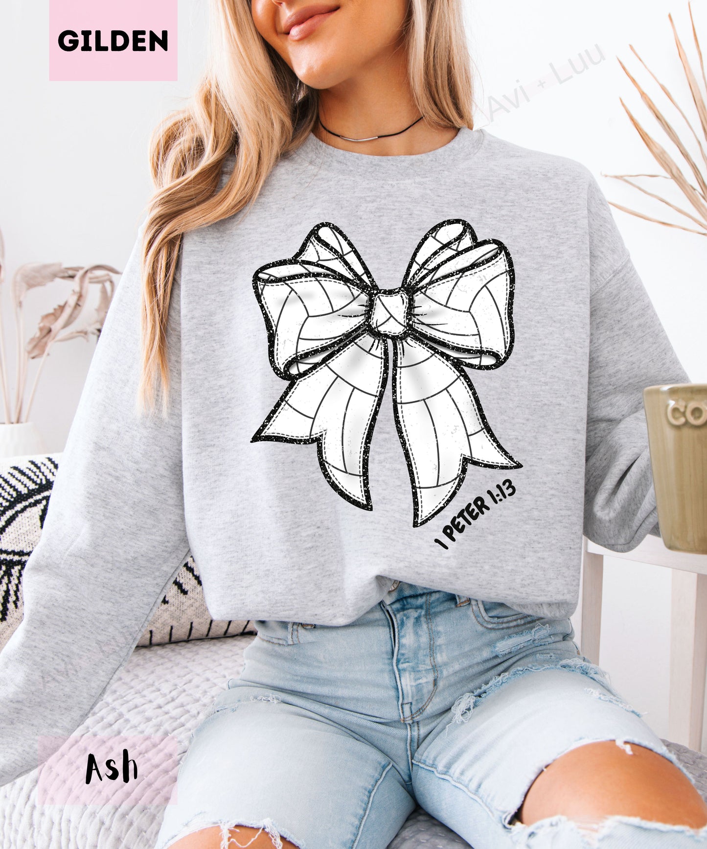 Volleyball Bow | Gilden Unisex Sweatshirt