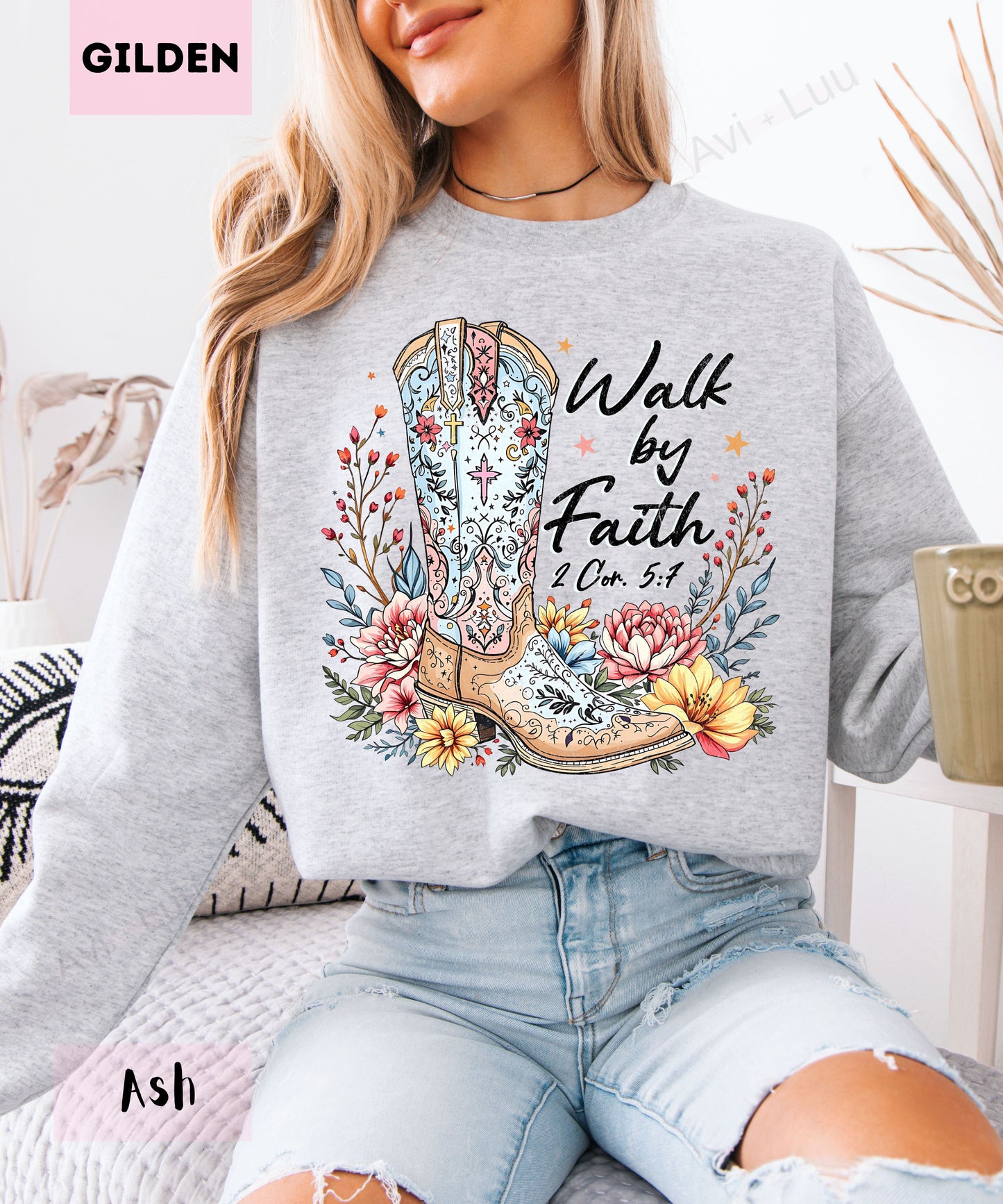 Walk By Faith | Gilden Unisex Sweatshirt