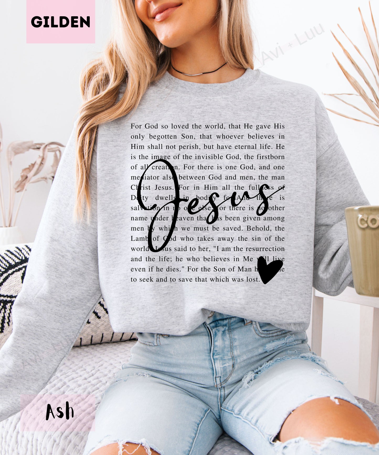 Jesus Scripture | Gilden Unisex Sweatshirt