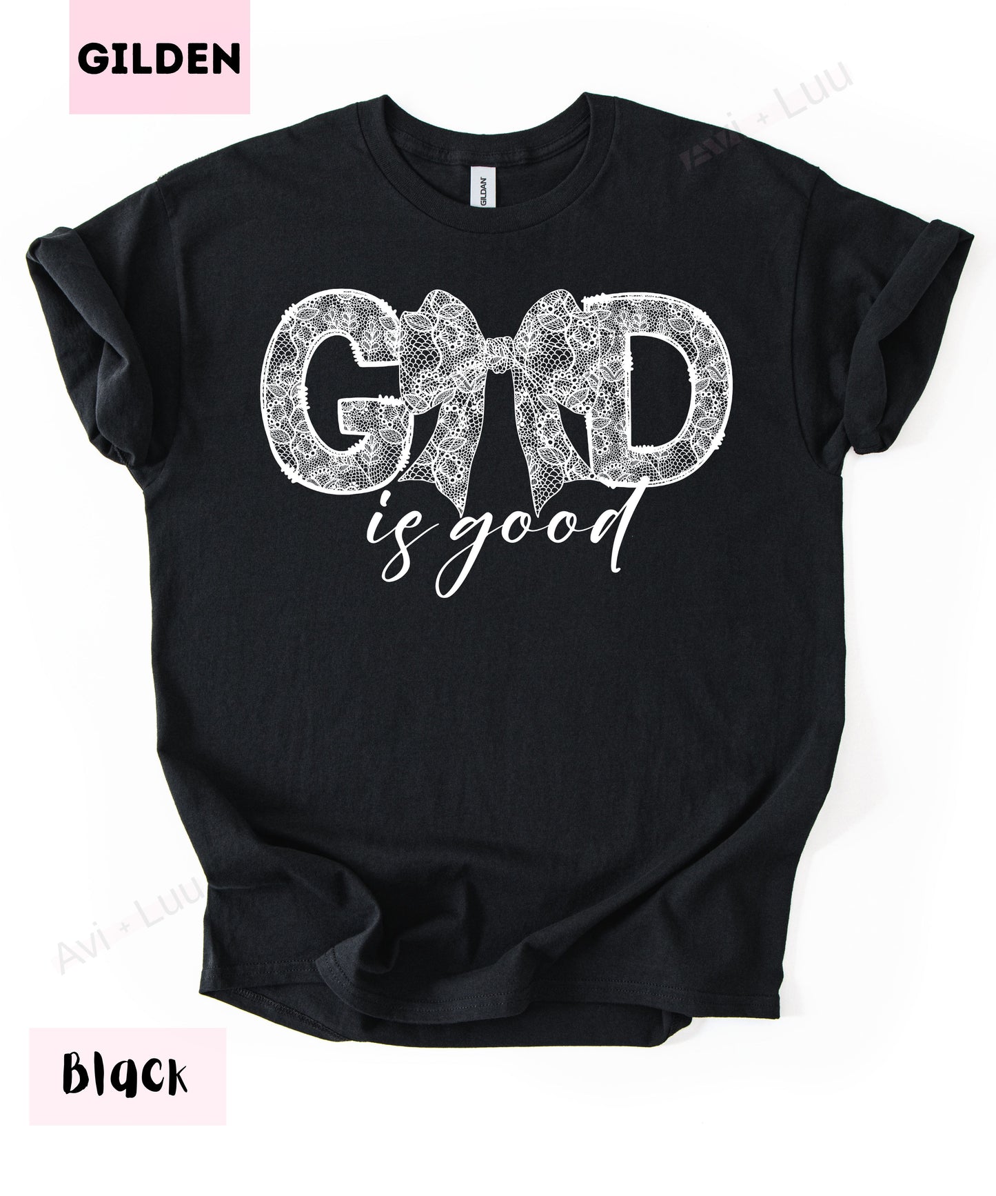 God Is Good Lace Bow | Gilden Unisex T-Shirt