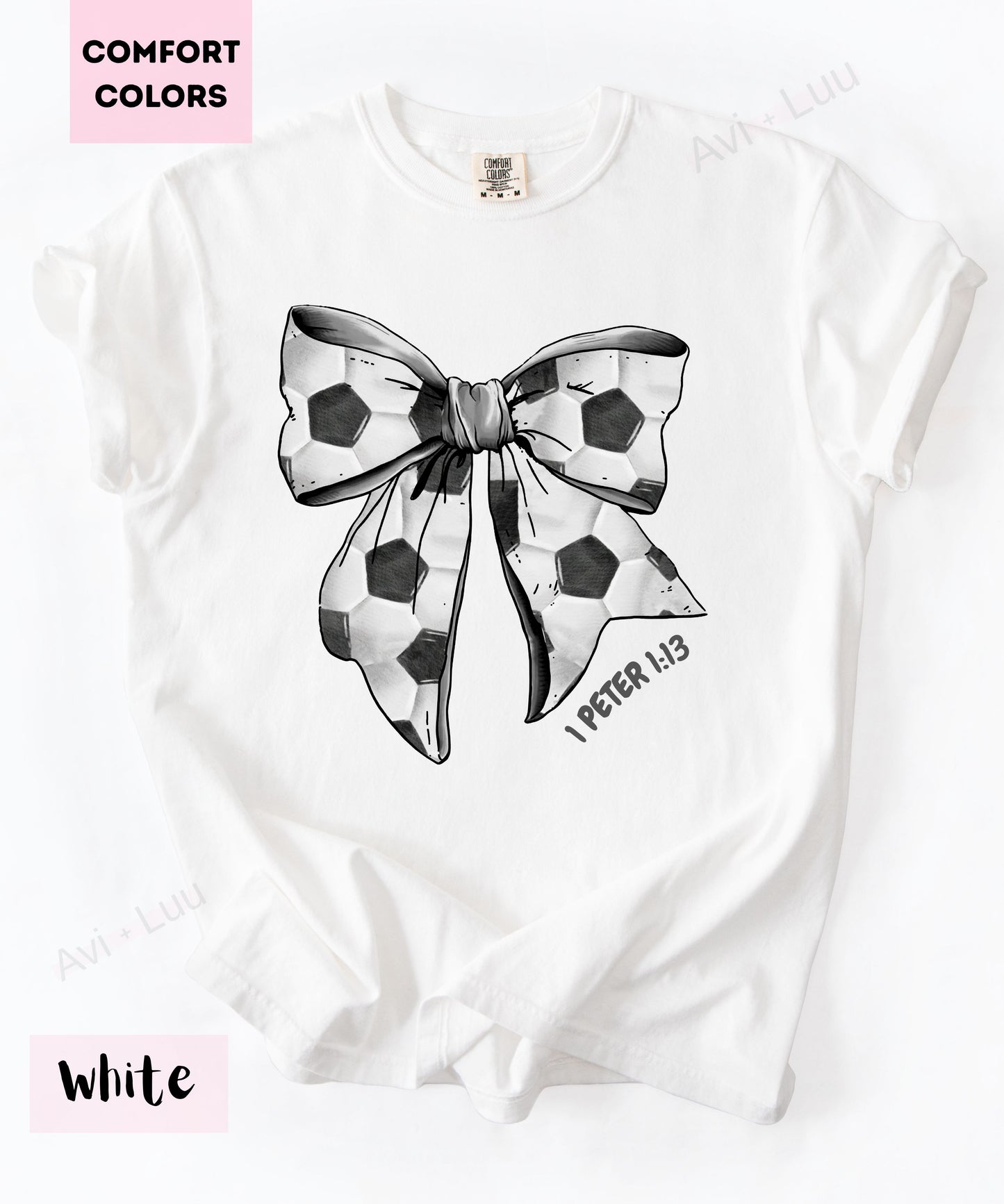 Soccer Bow | Comfort Colors Unisex T-Shirt