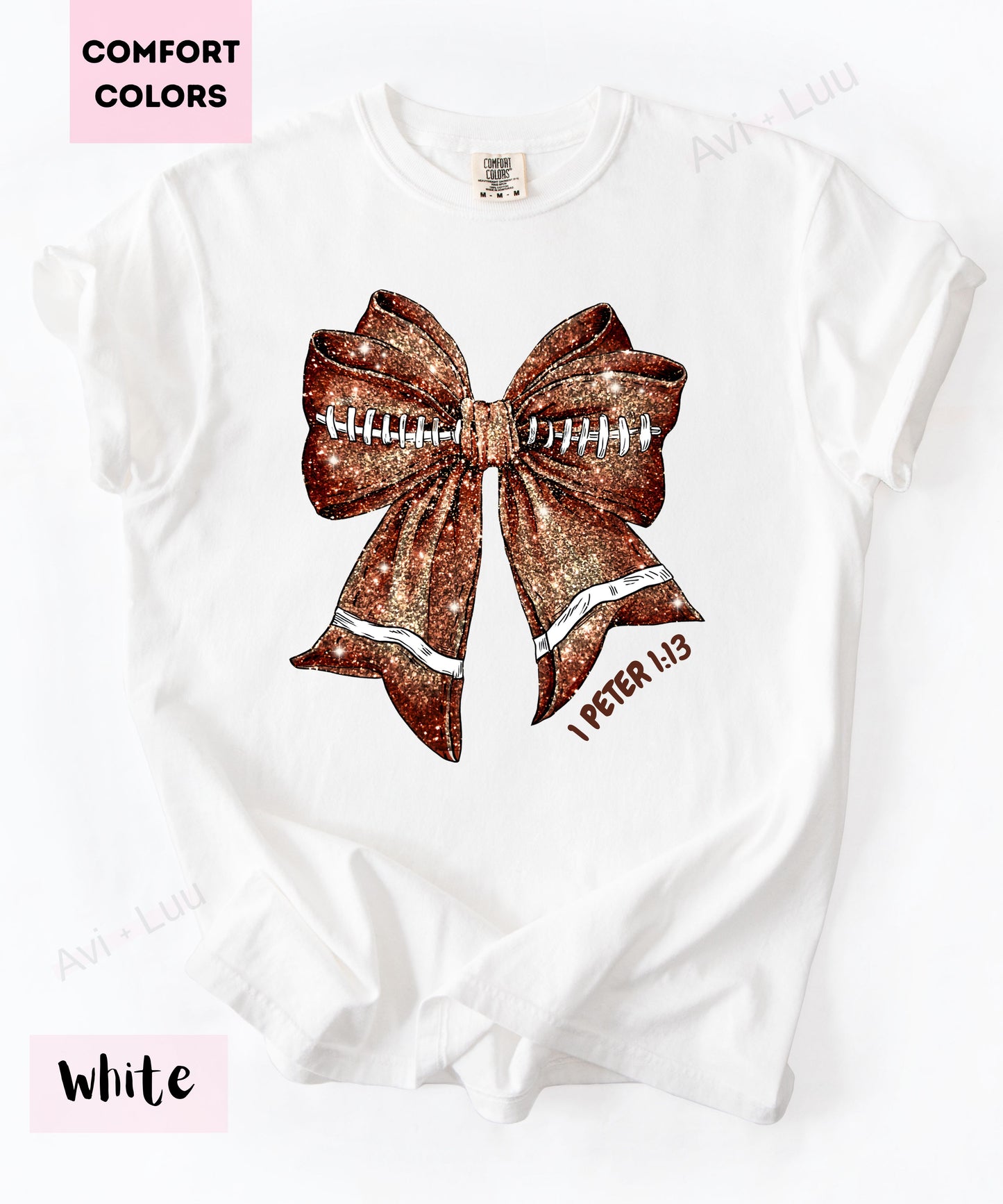 Football Bow | Comfort Colors Unisex T-Shirt
