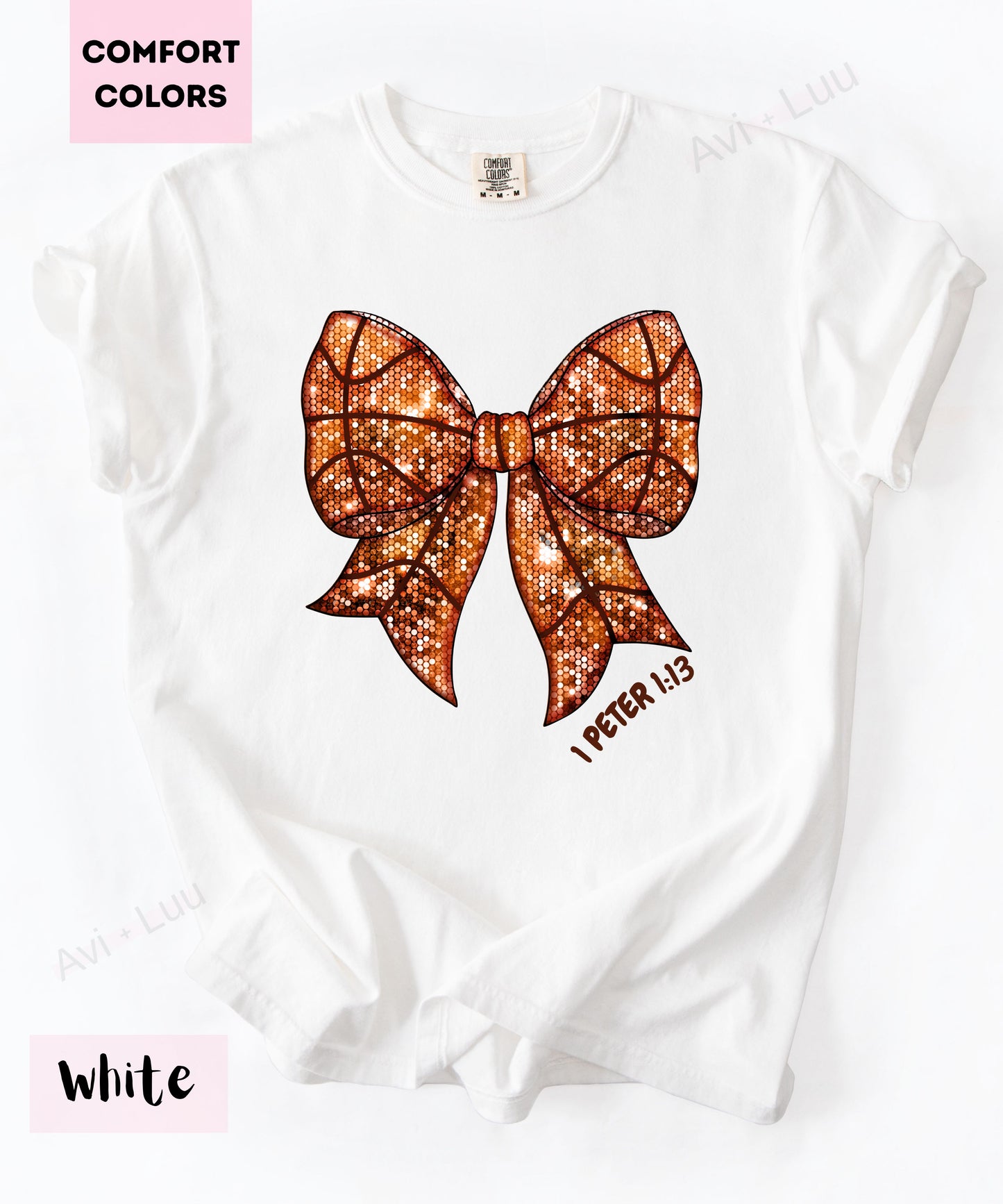 Basketball Bow | Comfort Colors Unisex T-Shirt
