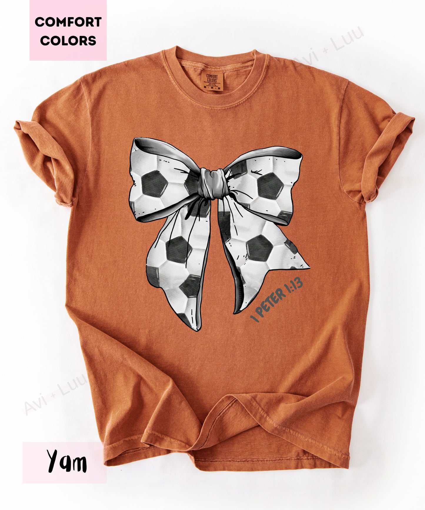 Soccer Bow | Comfort Colors Unisex T-Shirt