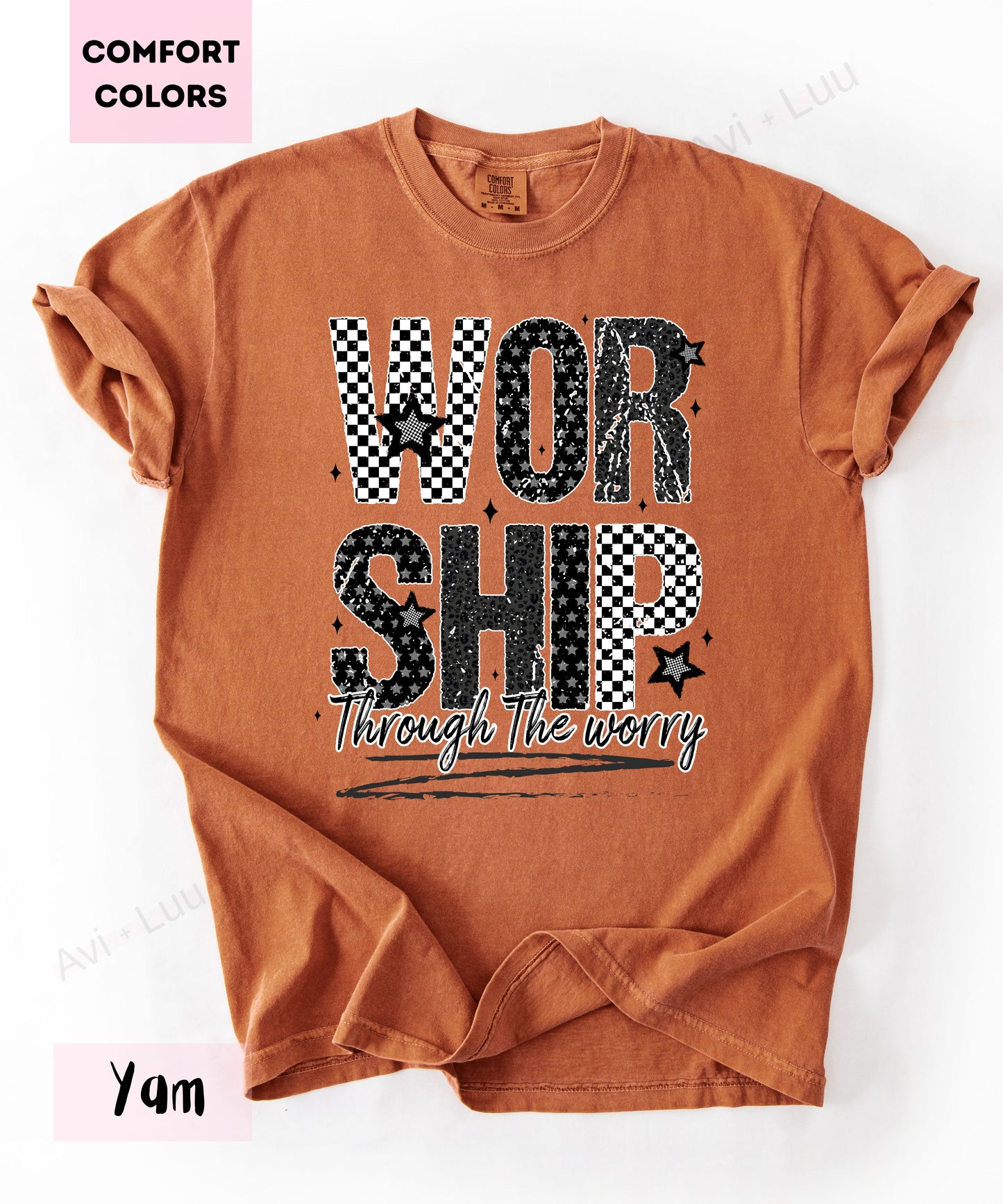 Worship Checkered | Comfort Colors Unisex T-Shirt