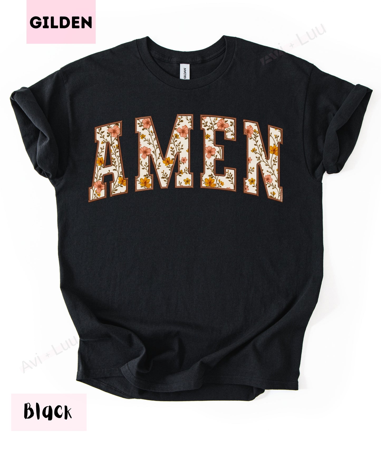 Floral AMEN | Gilden Unisex T-Shirt