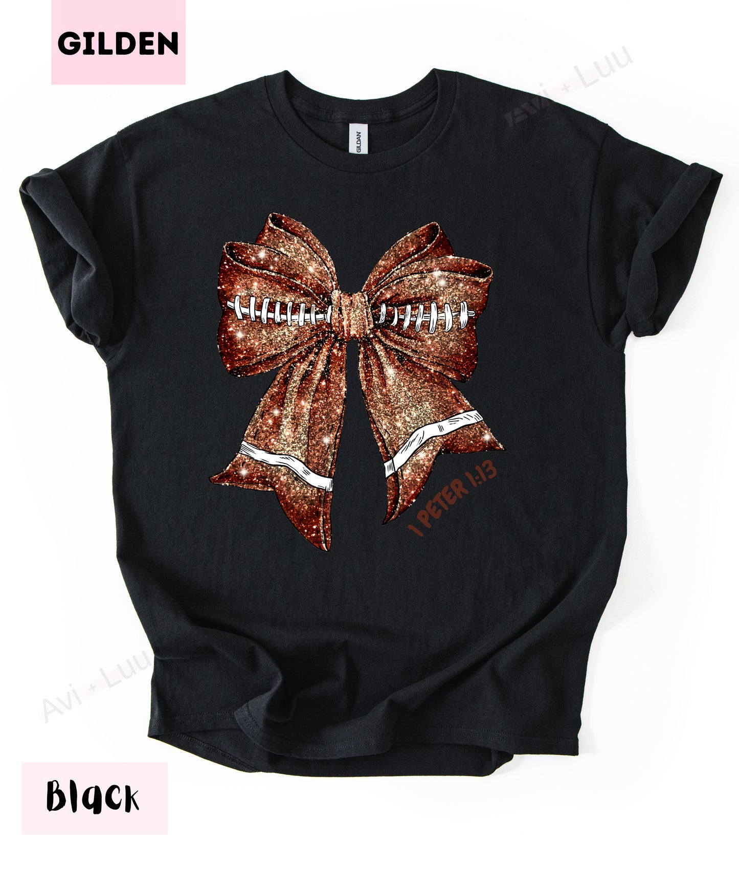 Football Bow | Gilden Unisex T-Shirt