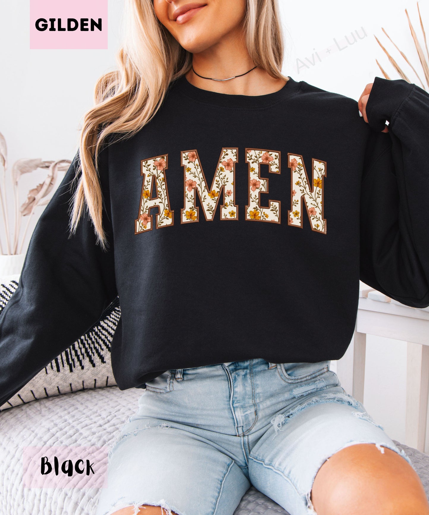 Floral Amen | Gilden Unisex Sweatshirt