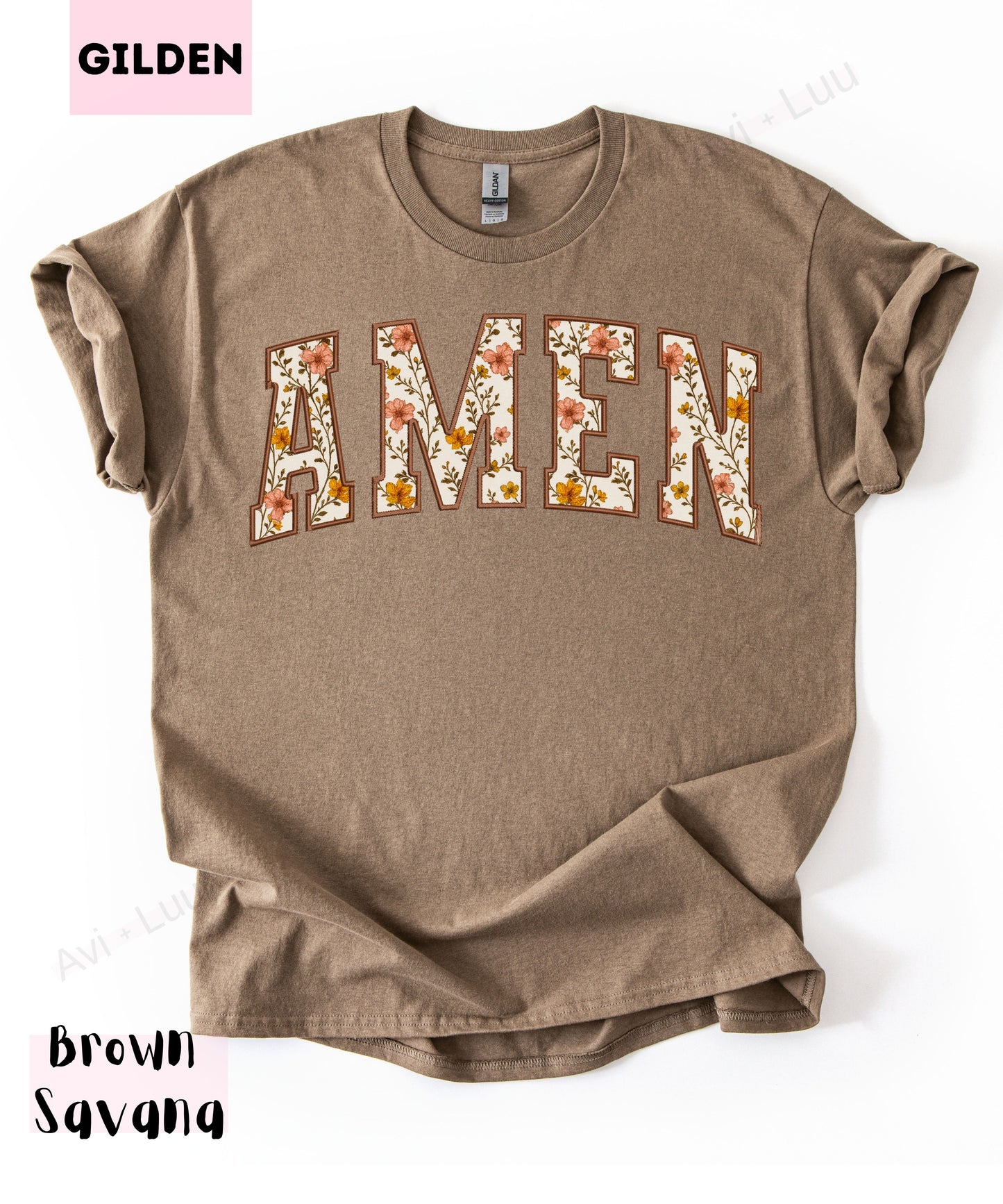 Floral AMEN | Gilden Unisex T-Shirt