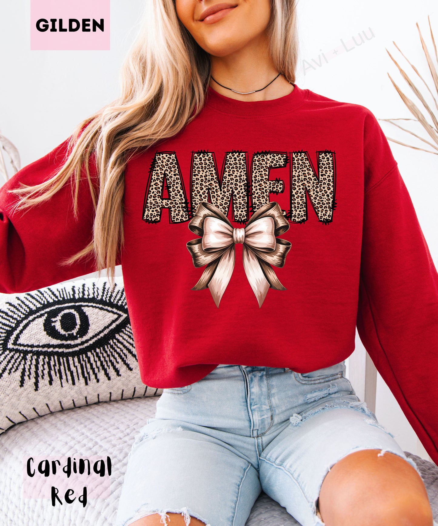 Cheetah Amen | Gilden Unisex Sweatshirt