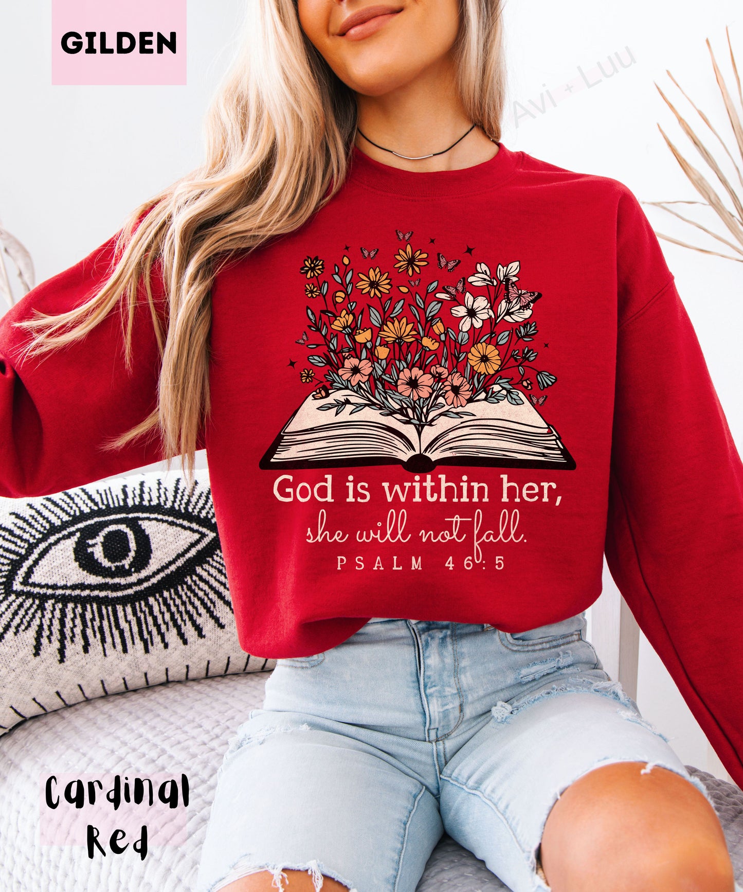 God Is Within Her | Gilden Unisex Sweatshirt