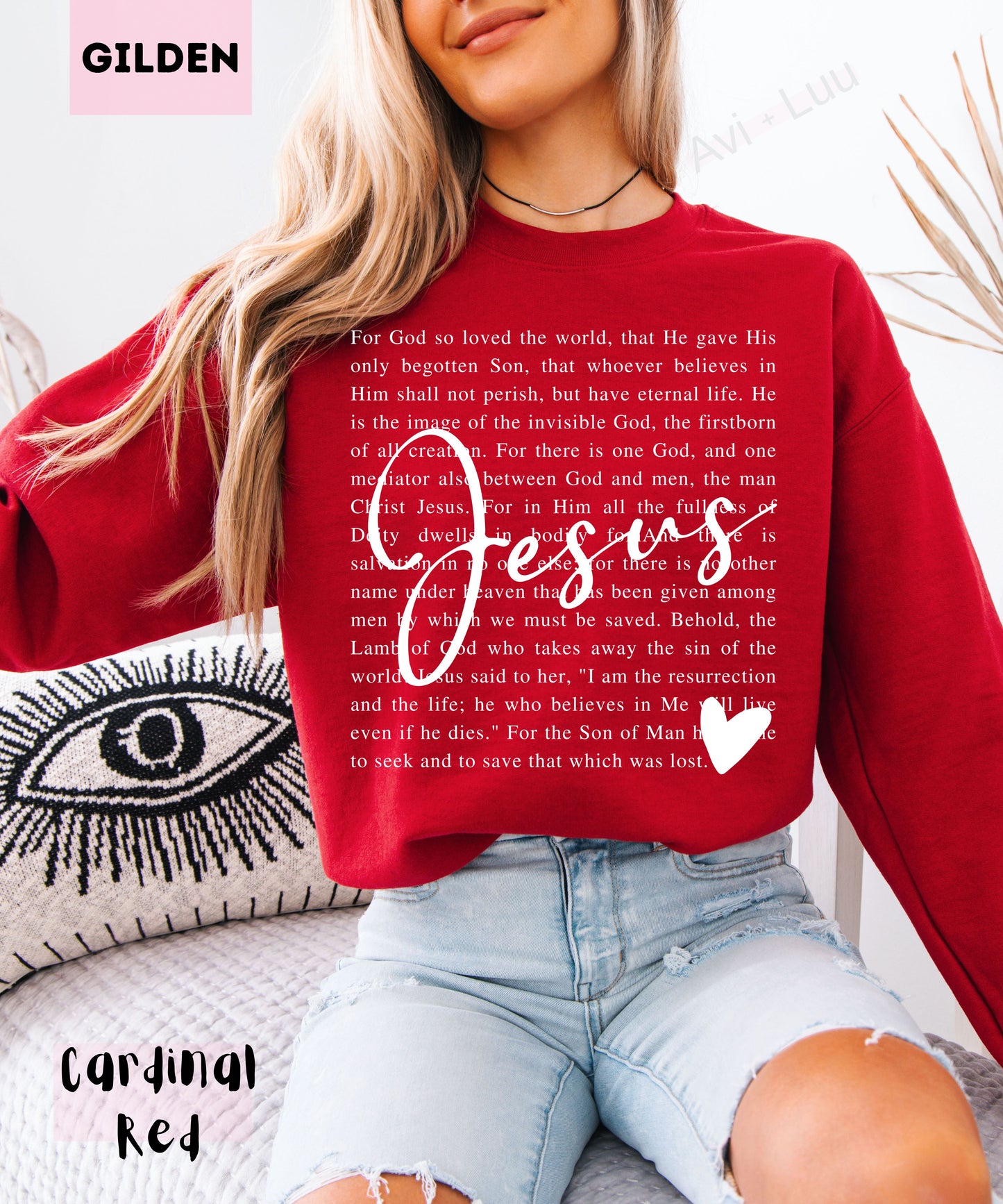 Jesus Scripture | Gilden Unisex Sweatshirt