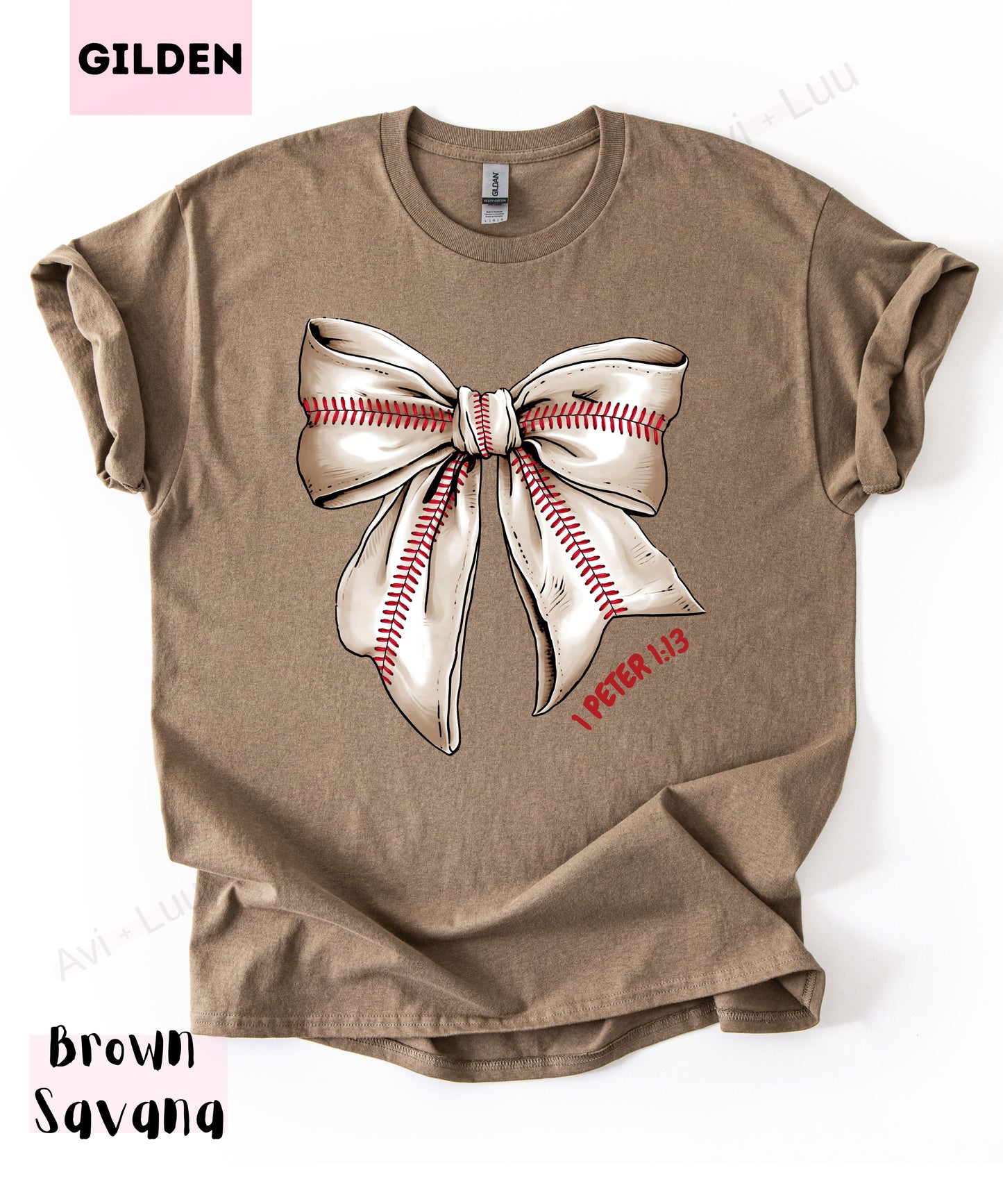 Baseball Bow | Gilden Unisex T-Shirt