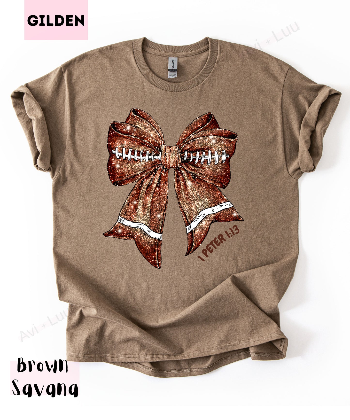 Football Bow | Gilden Unisex T-Shirt