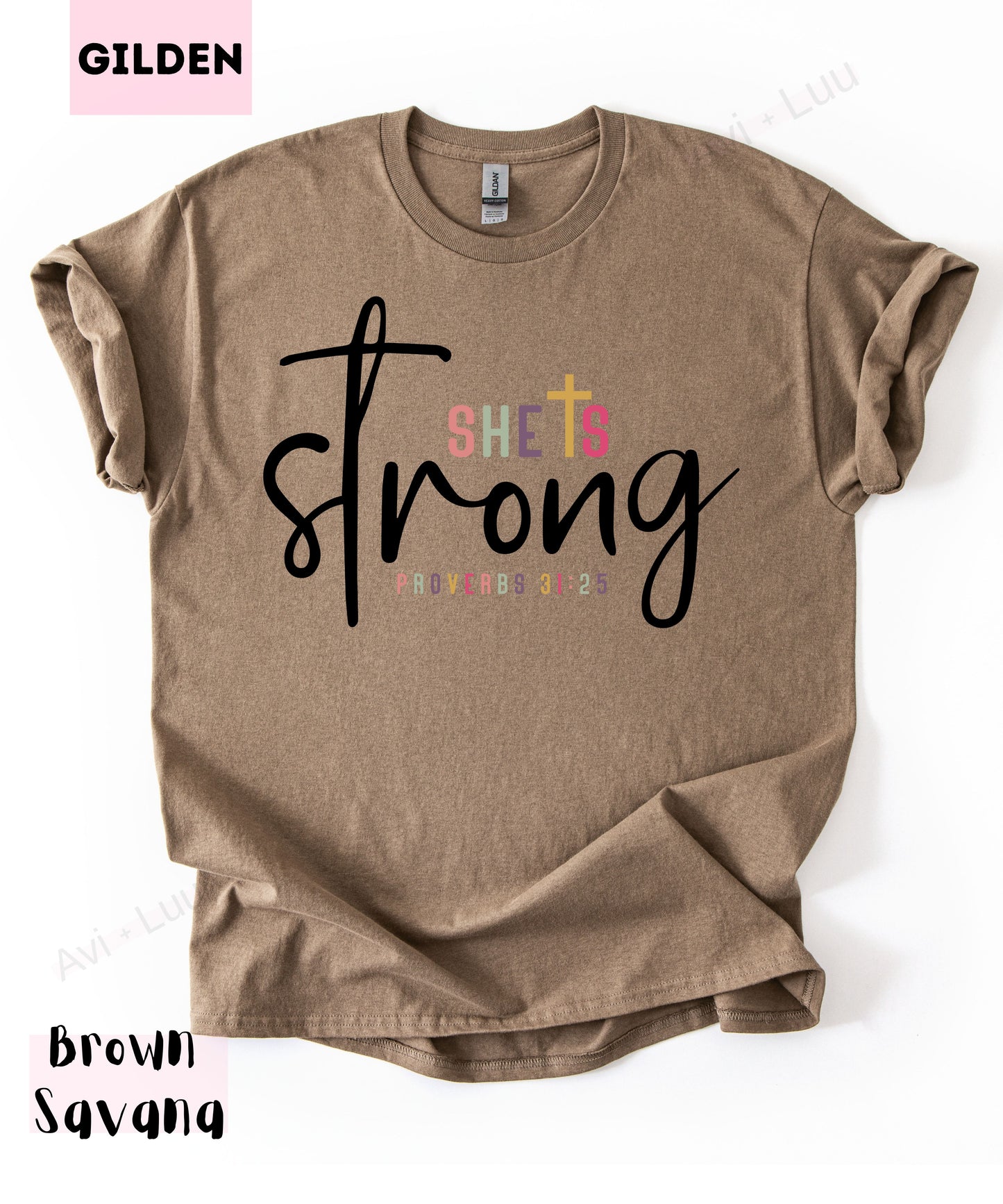 She Is Strong | Gilden Unisex T-Shirt