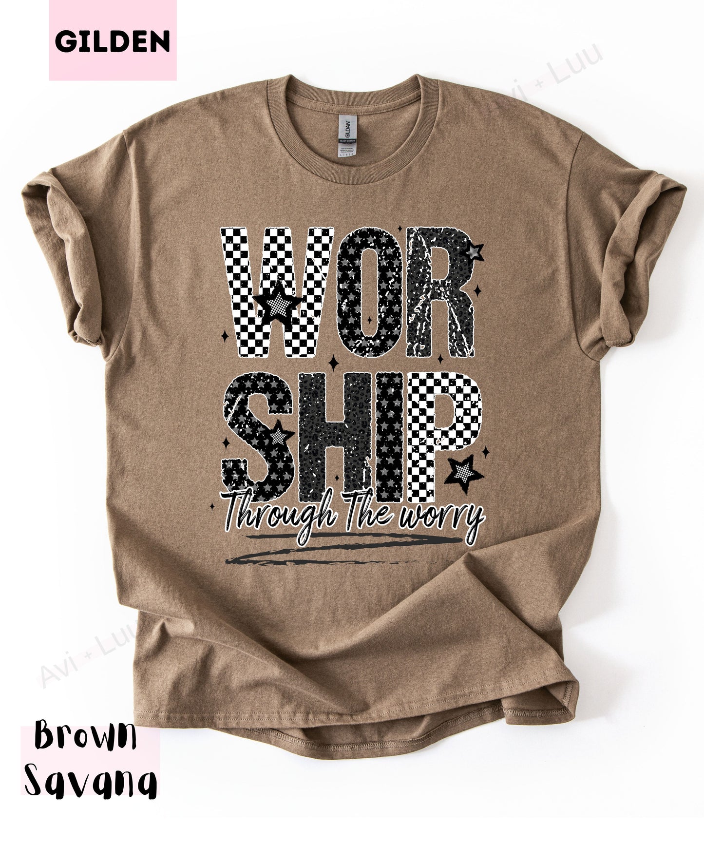 Worship Checkered | Gilden Unisex T-Shirt