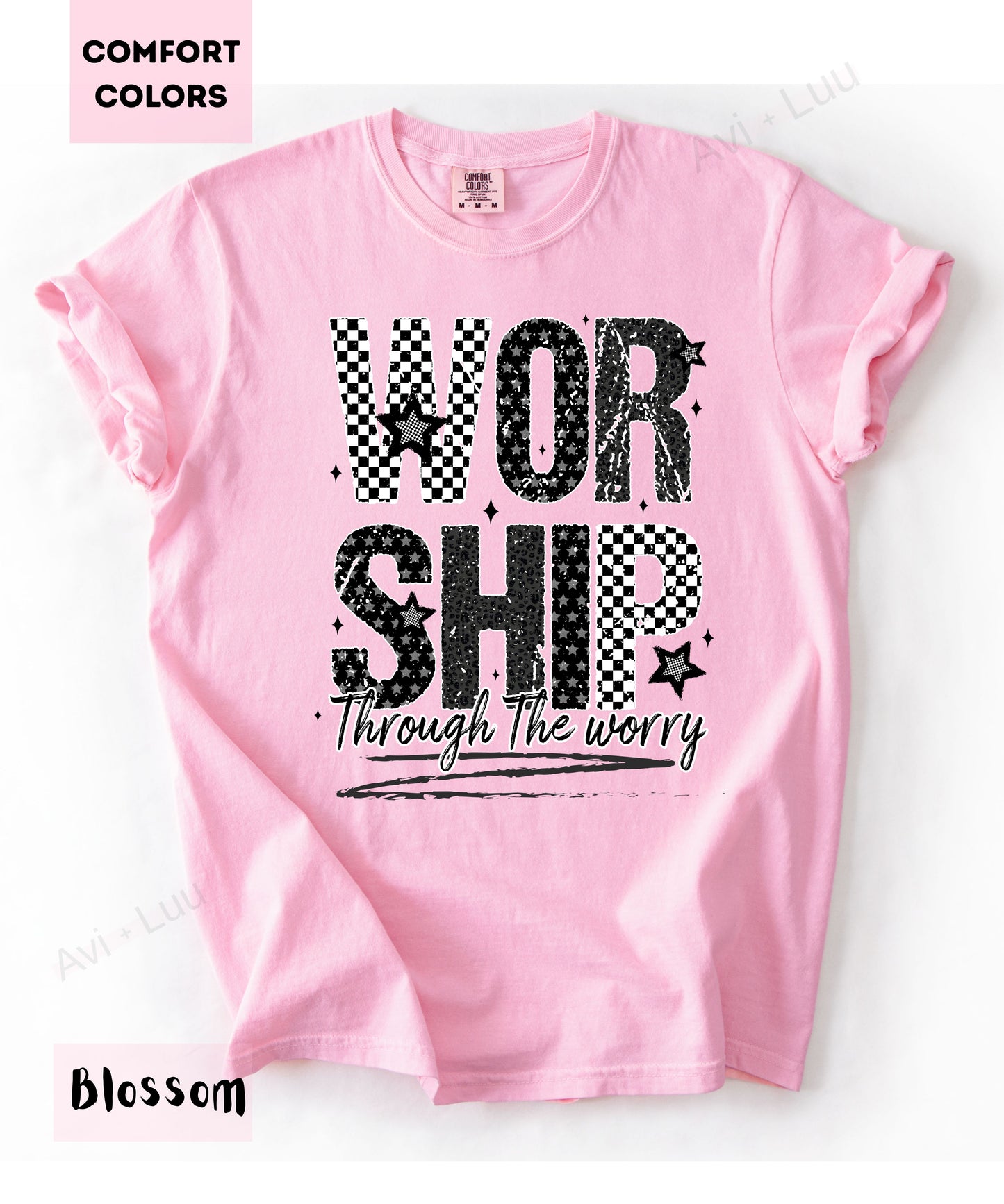 Worship Checkered | Comfort Colors Unisex T-Shirt