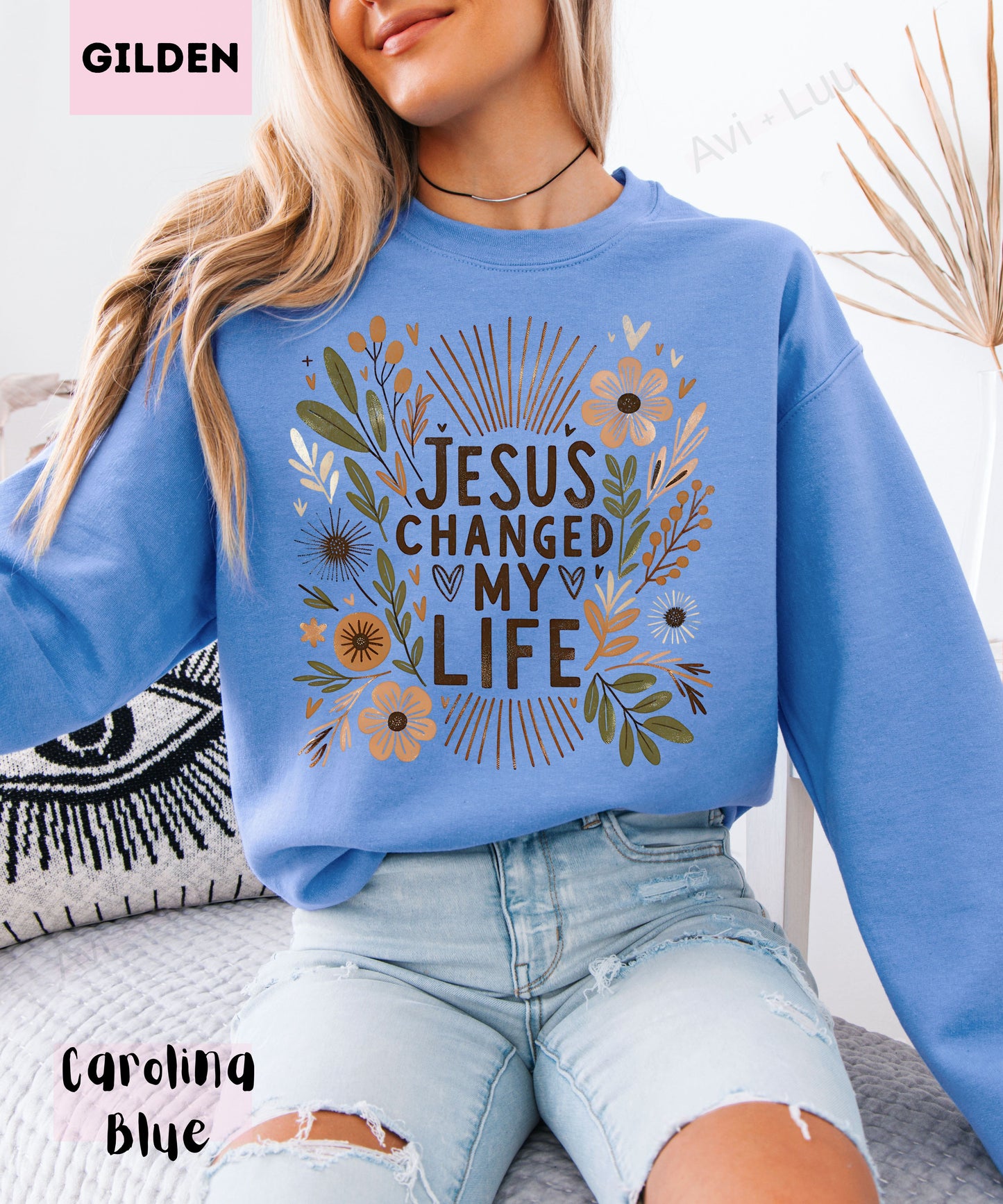 Jesus Changed My Life | Gilden Unisex Sweatshirt