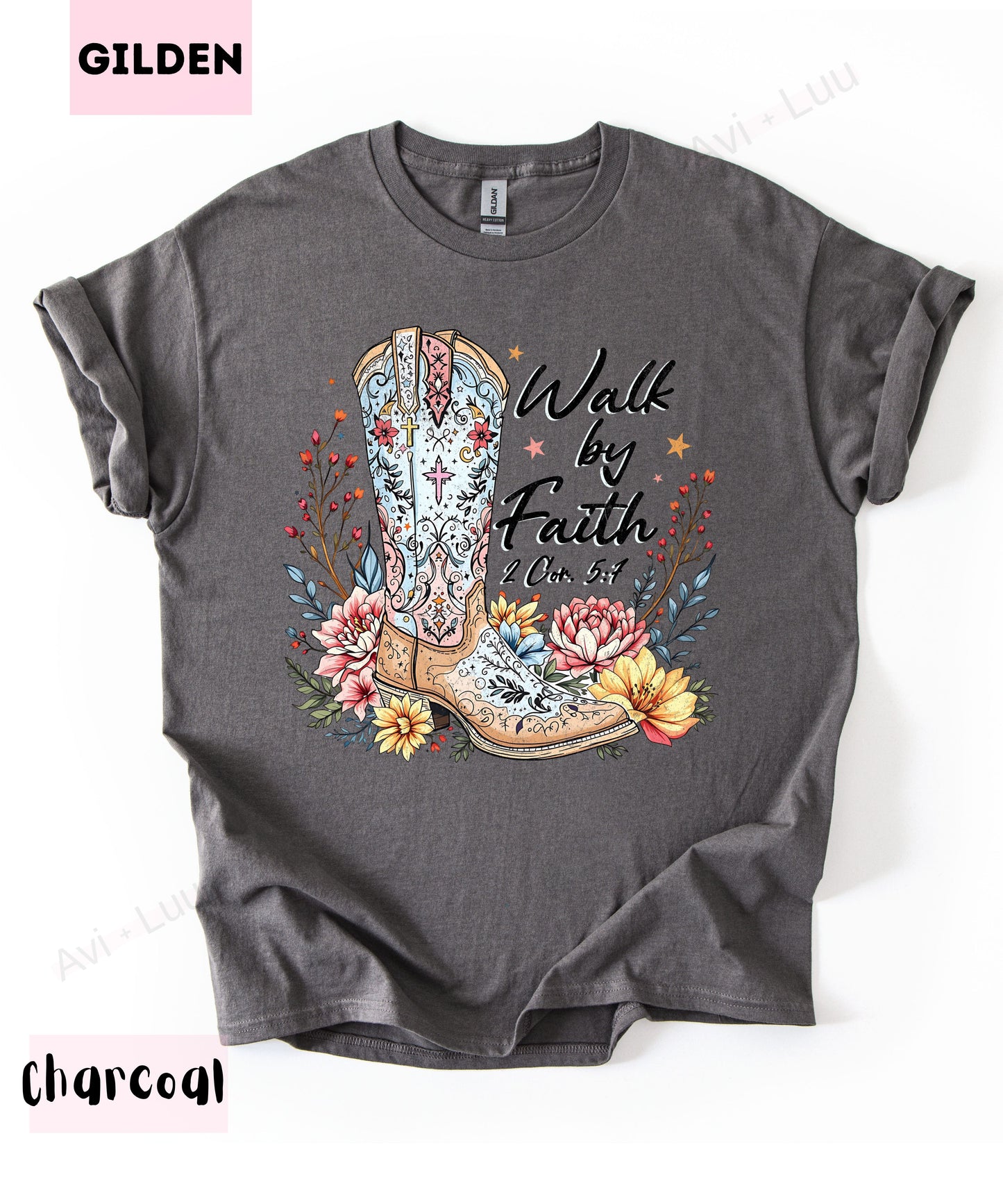 Walk By Faith Boot | Gilden Unisex T-Shirt