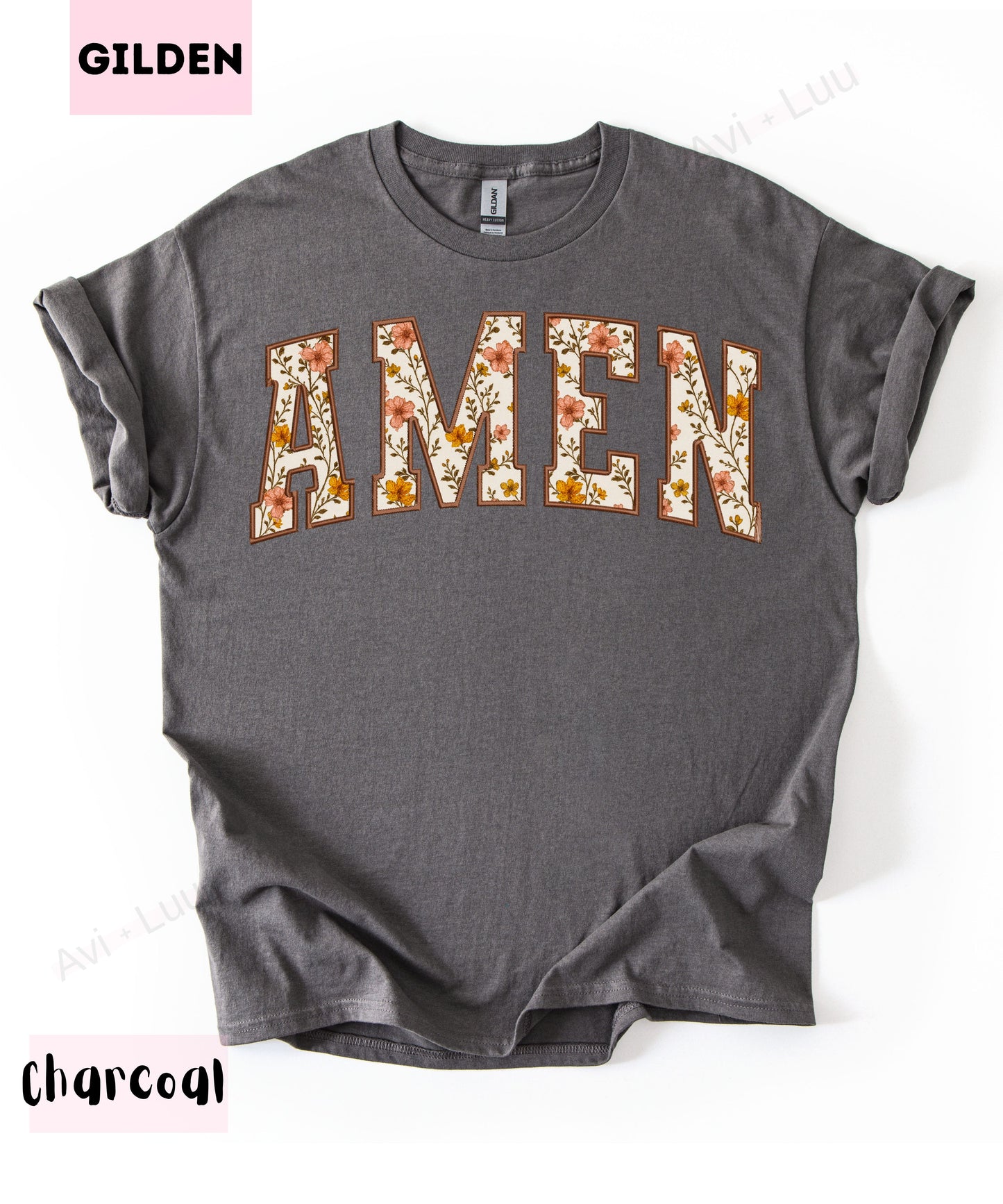 Floral AMEN | Gilden Unisex T-Shirt