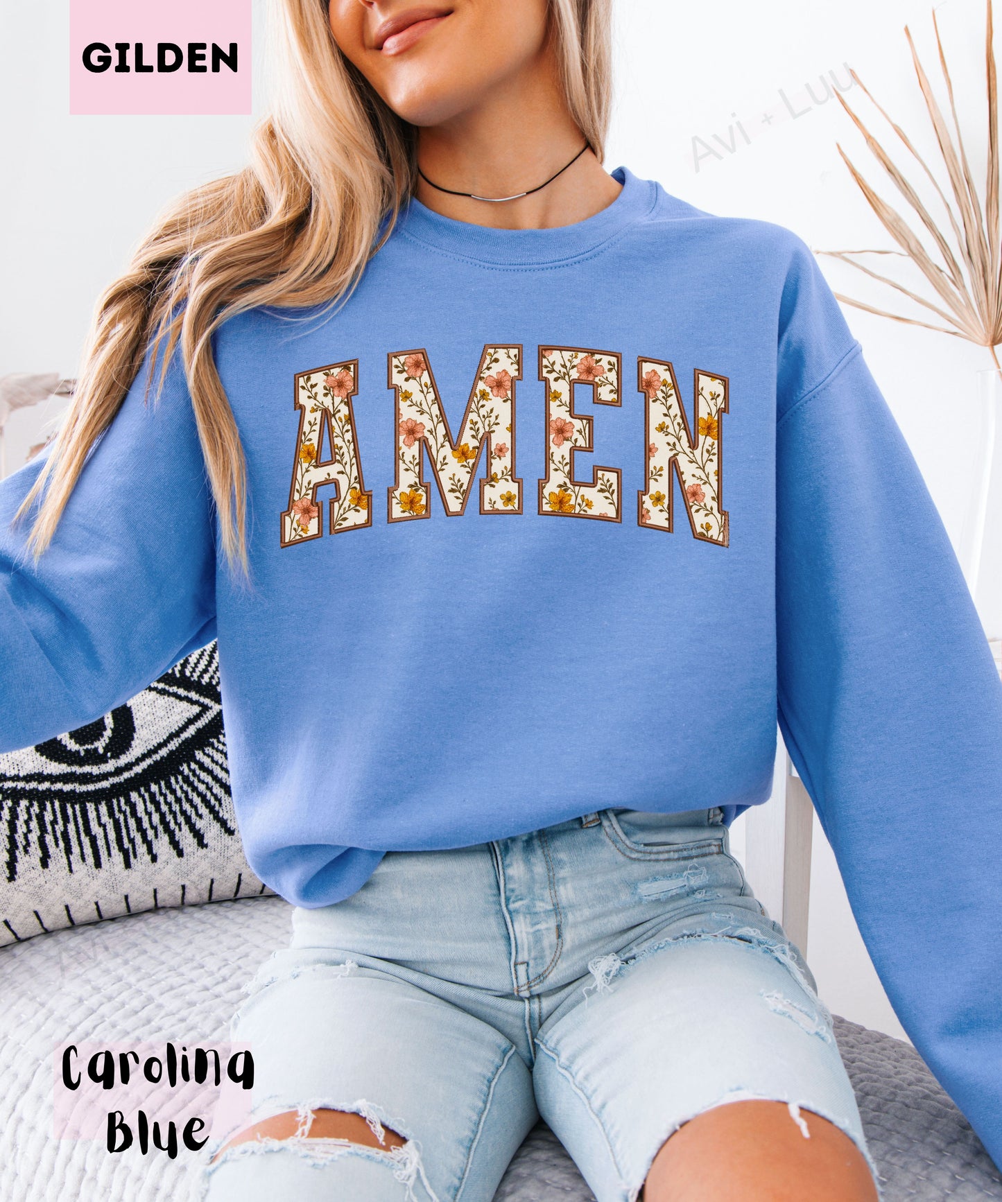Floral Amen | Gilden Unisex Sweatshirt