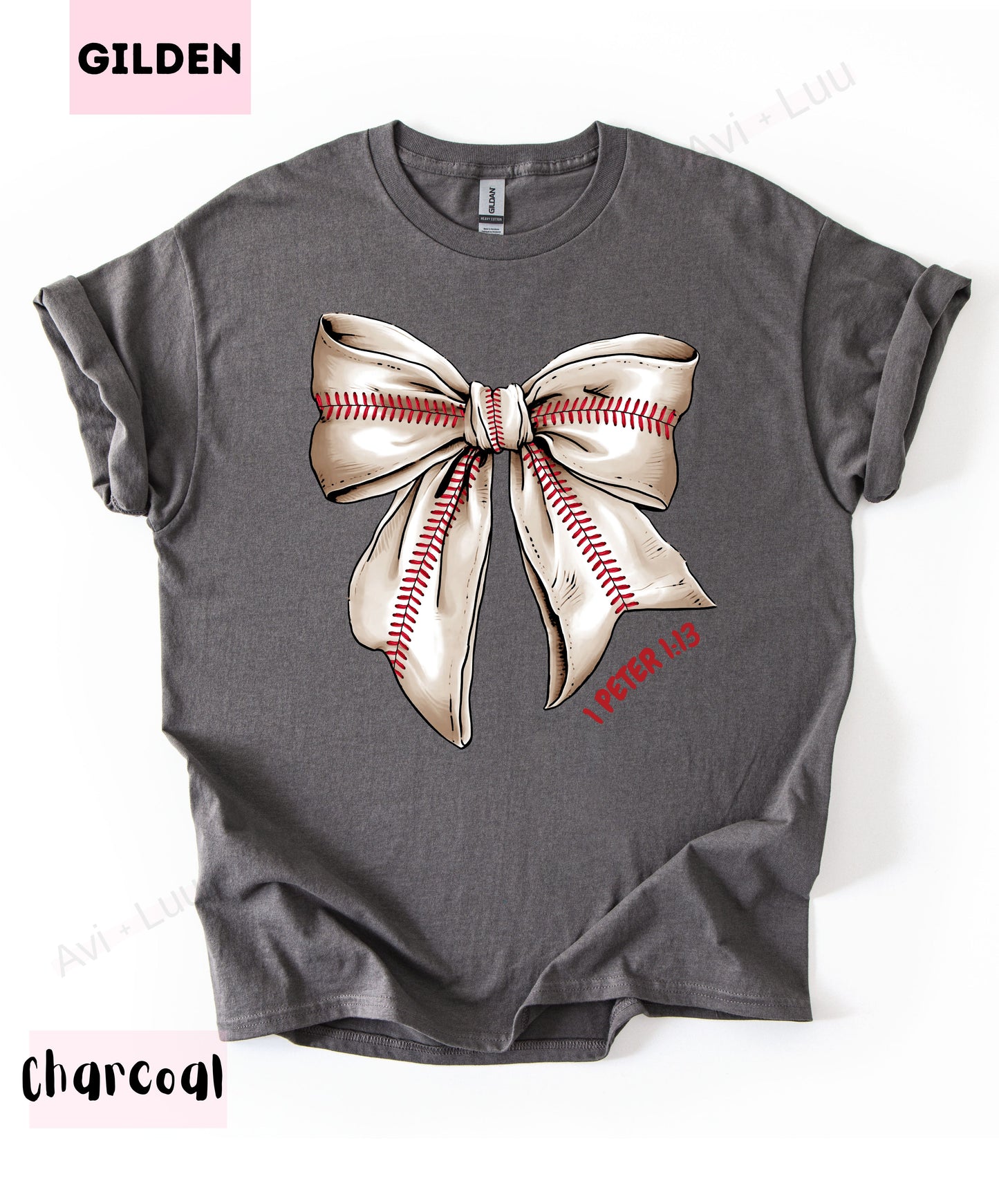 Baseball Bow | Gilden Unisex T-Shirt
