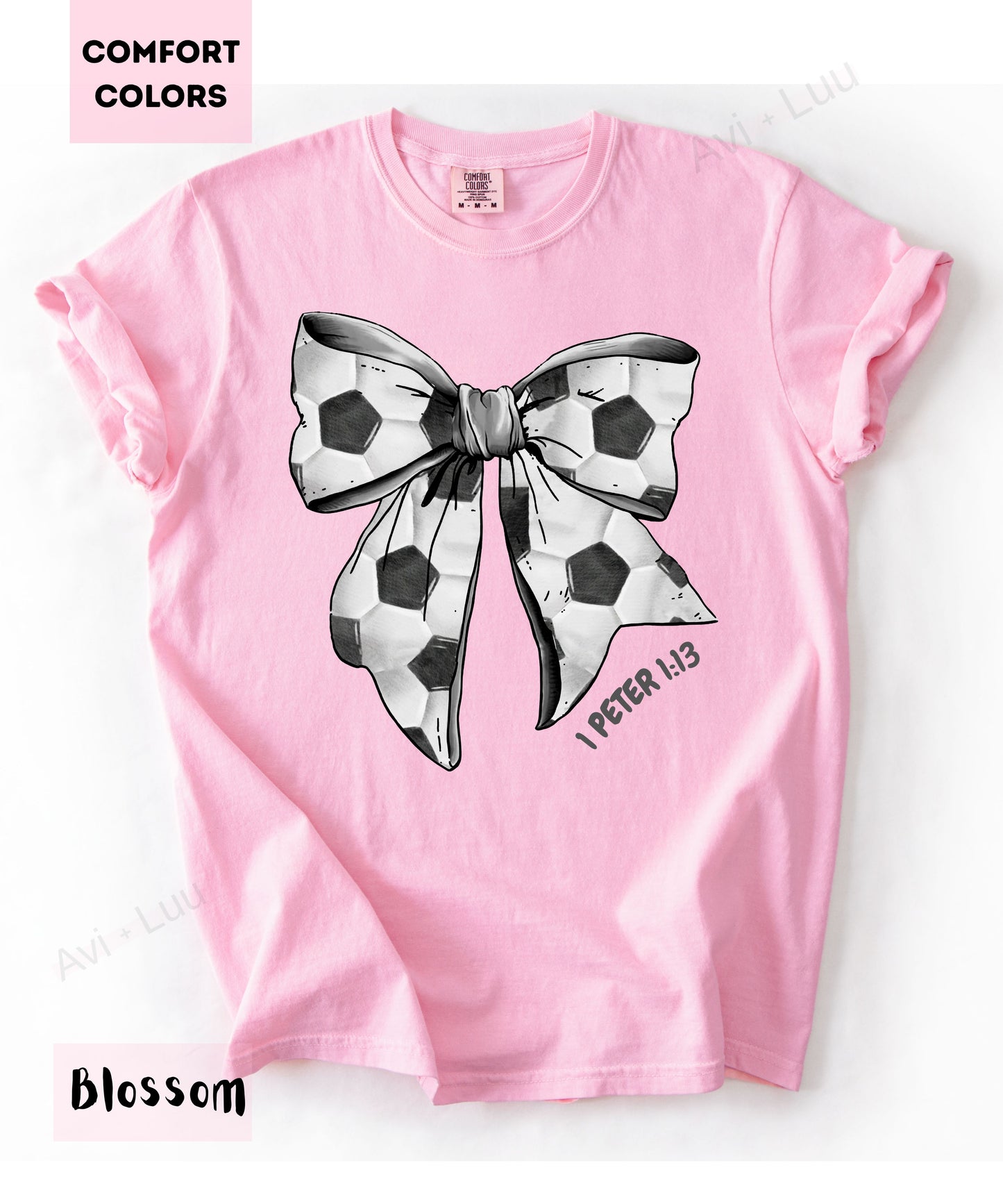 Soccer Bow | Comfort Colors Unisex T-Shirt