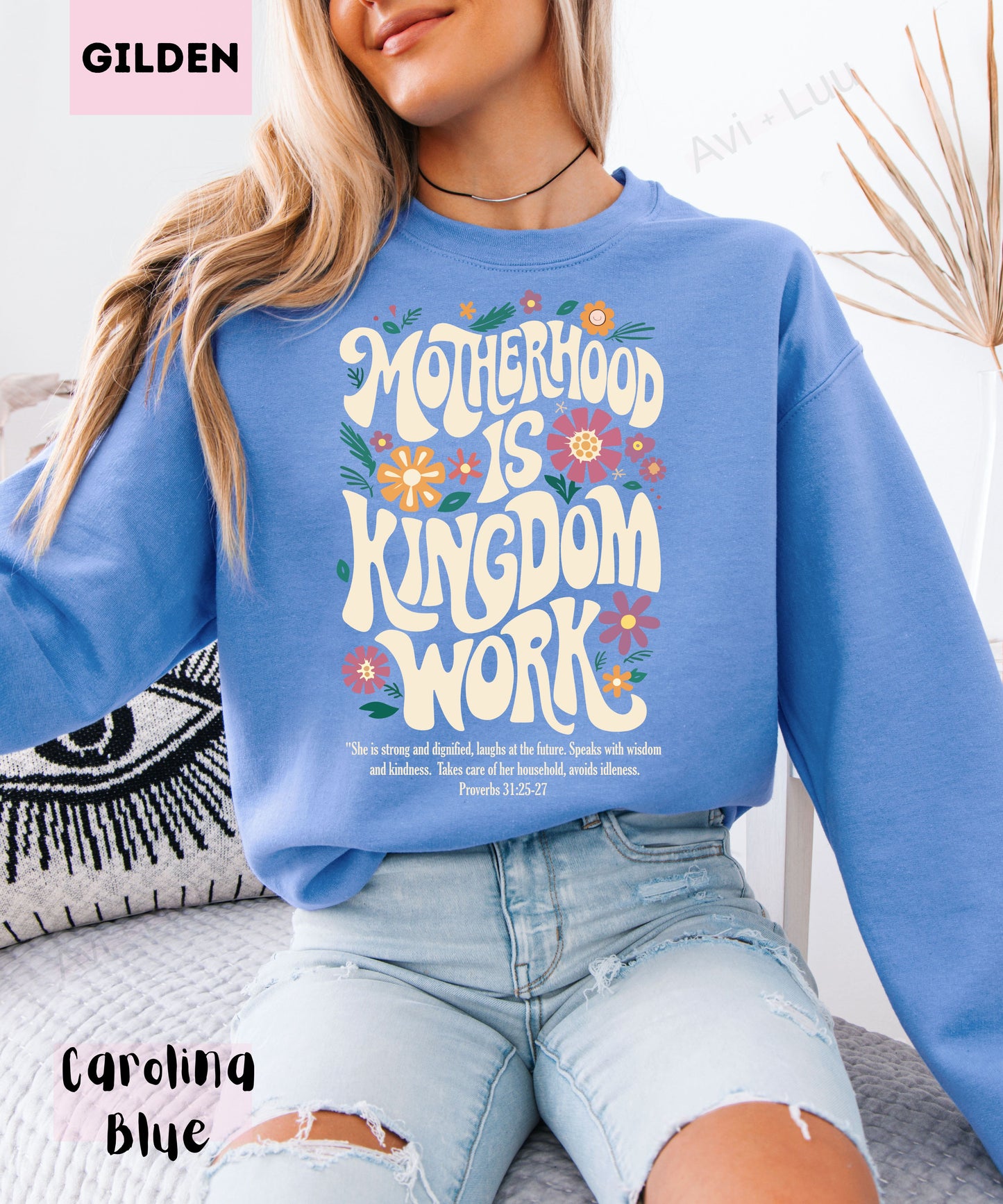Motherhood Is Kingdom Work | Gilden Unisex Sweatshirt