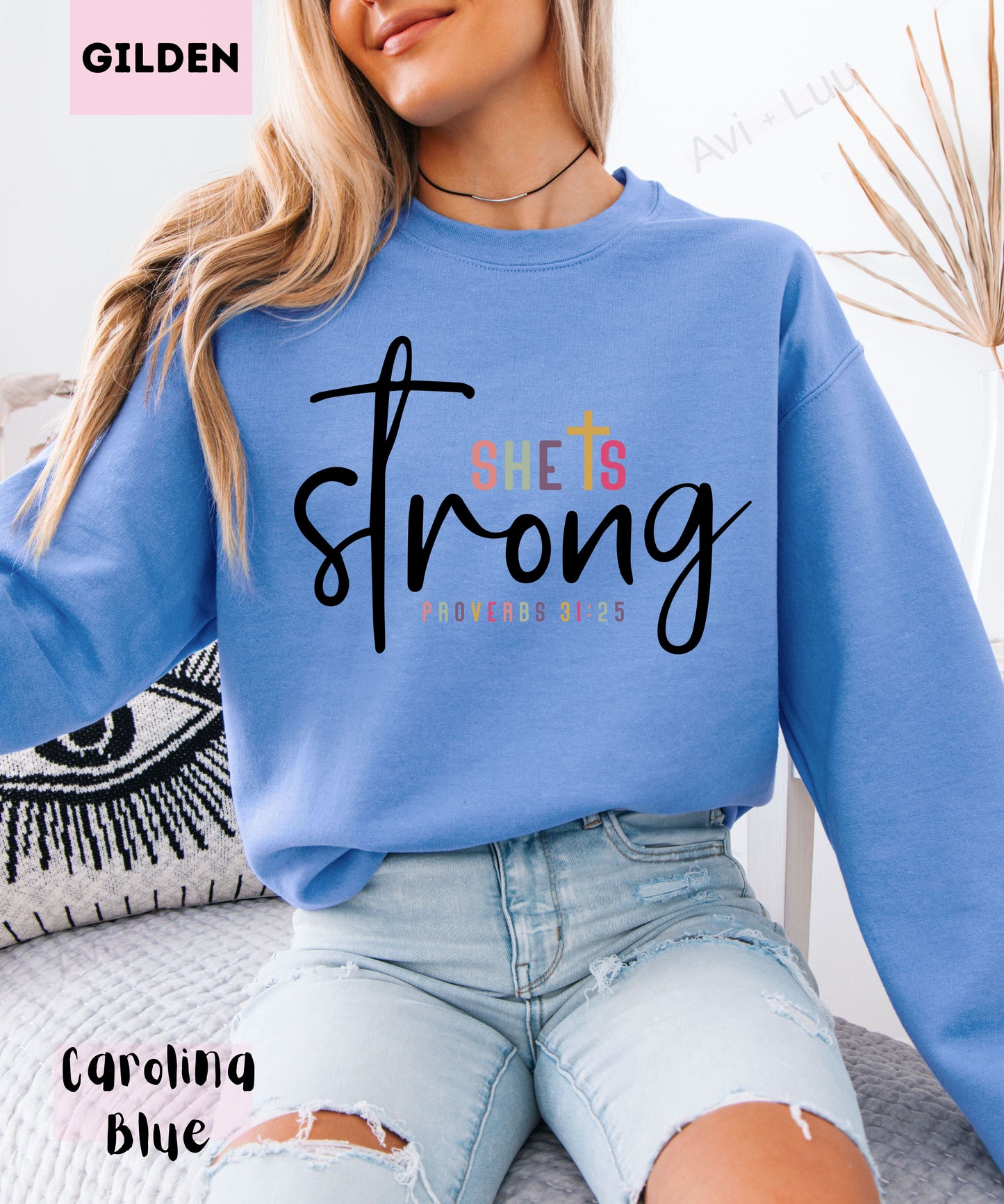 She Is Strong| Gilden Unisex Sweatshirt