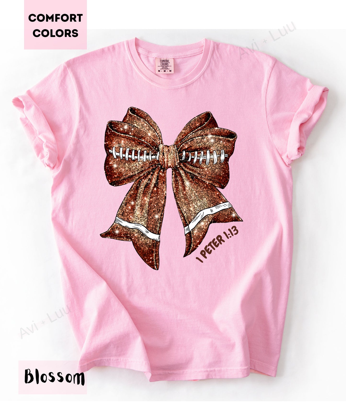 Football Bow | Comfort Colors Unisex T-Shirt