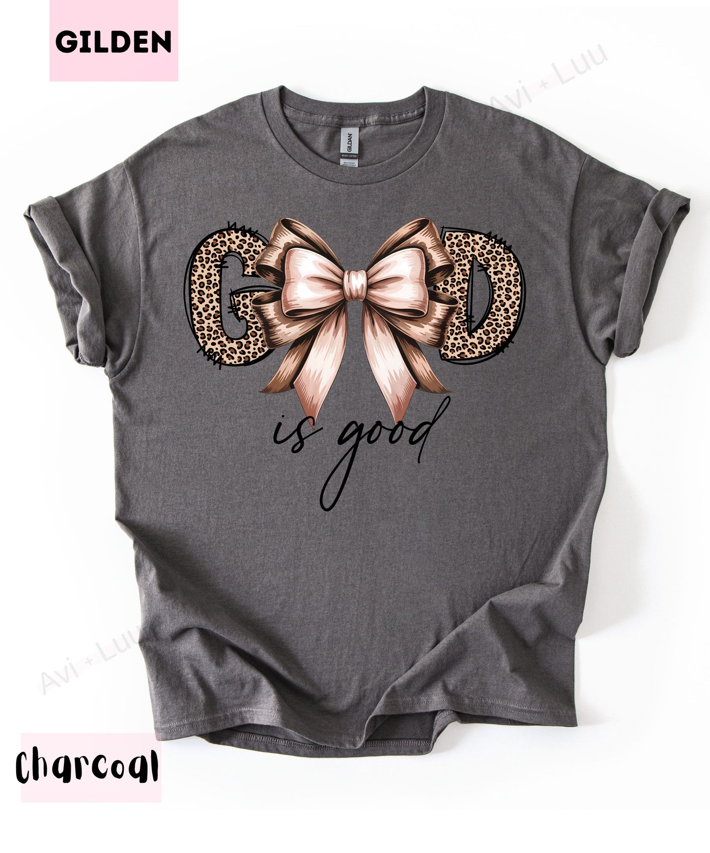 Cheetah God Is Good Bow | Gilden Unisex T-Shirt