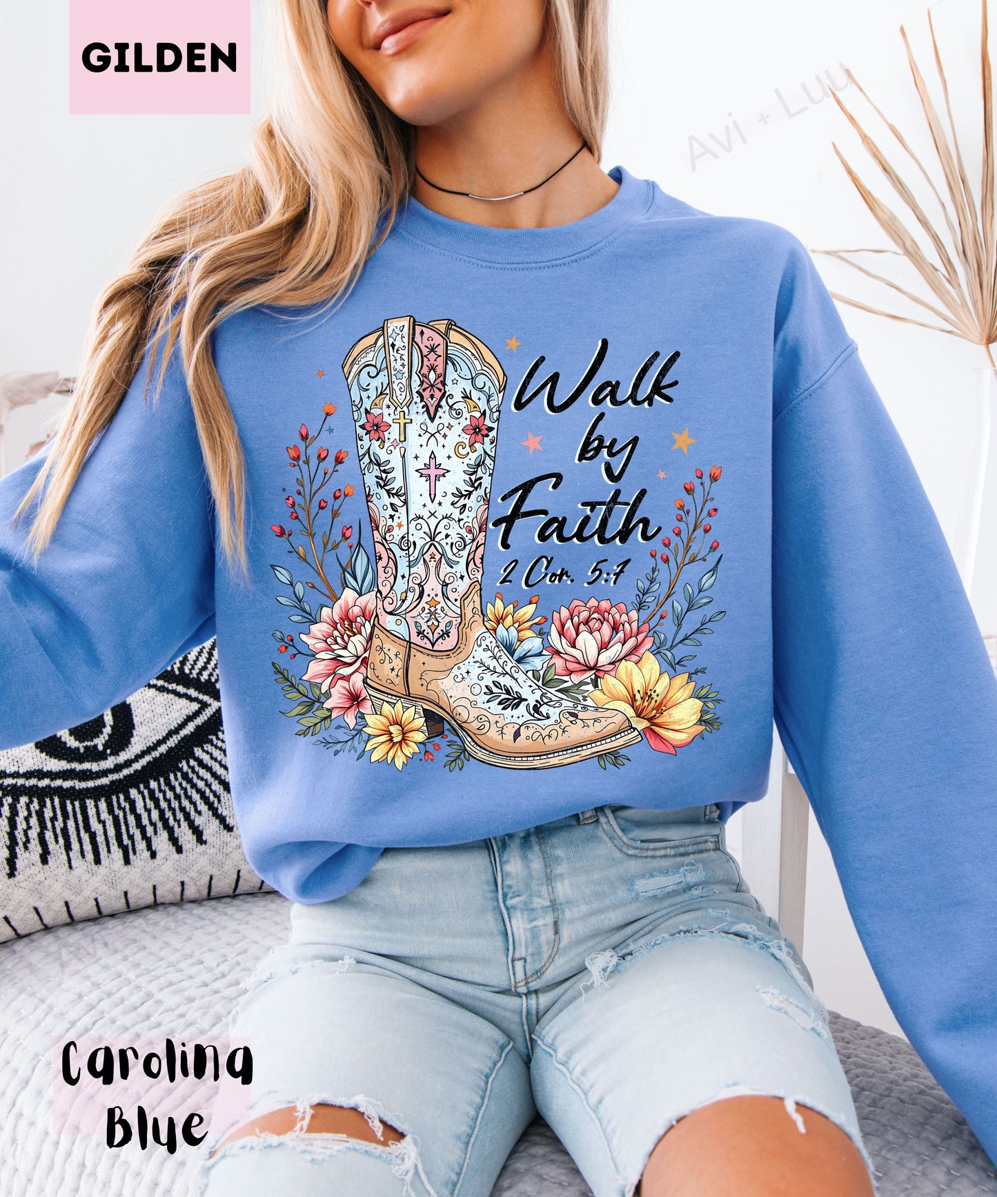 Walk By Faith | Gilden Unisex Sweatshirt