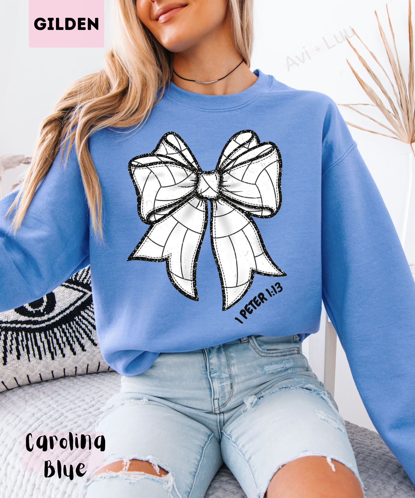 Volleyball Bow | Gilden Unisex Sweatshirt