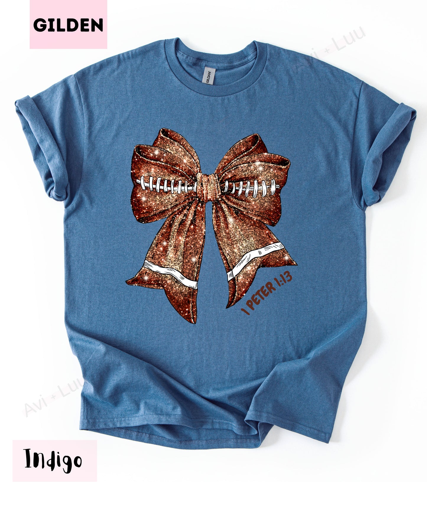 Football Bow | Gilden Unisex T-Shirt
