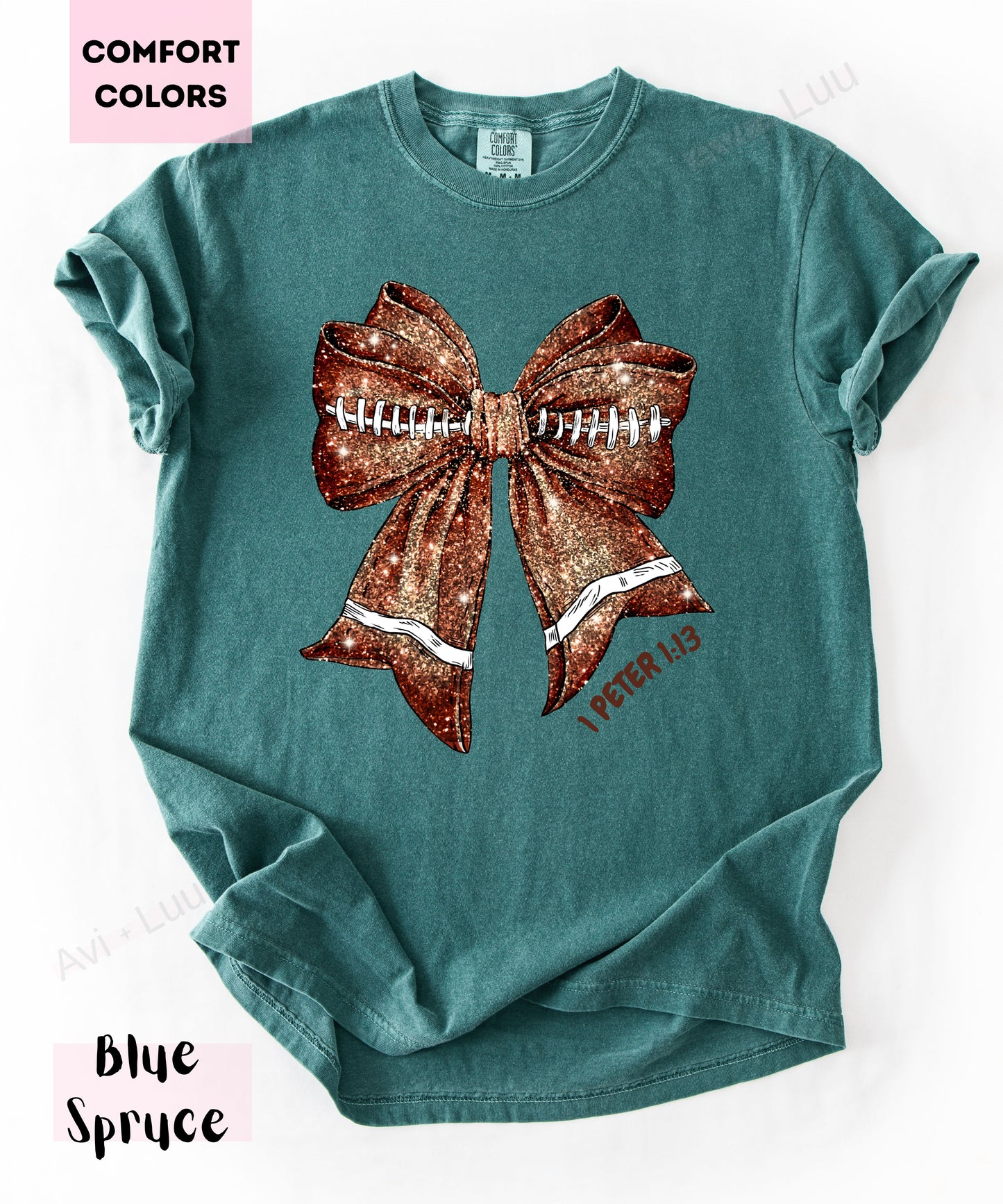 Football Bow | Comfort Colors Unisex T-Shirt