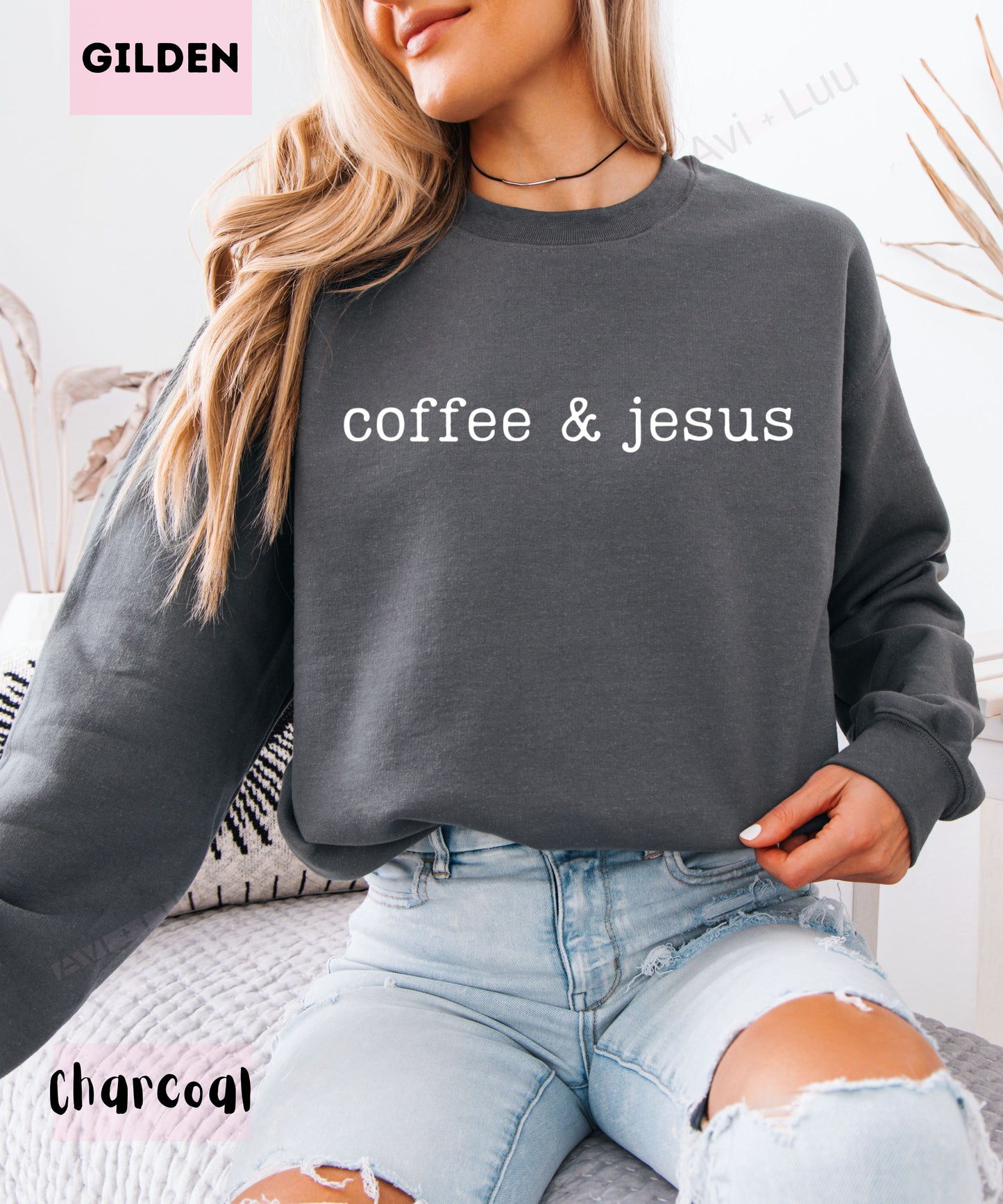 Coffee & Jesus | Gilden Unisex Sweatshirt