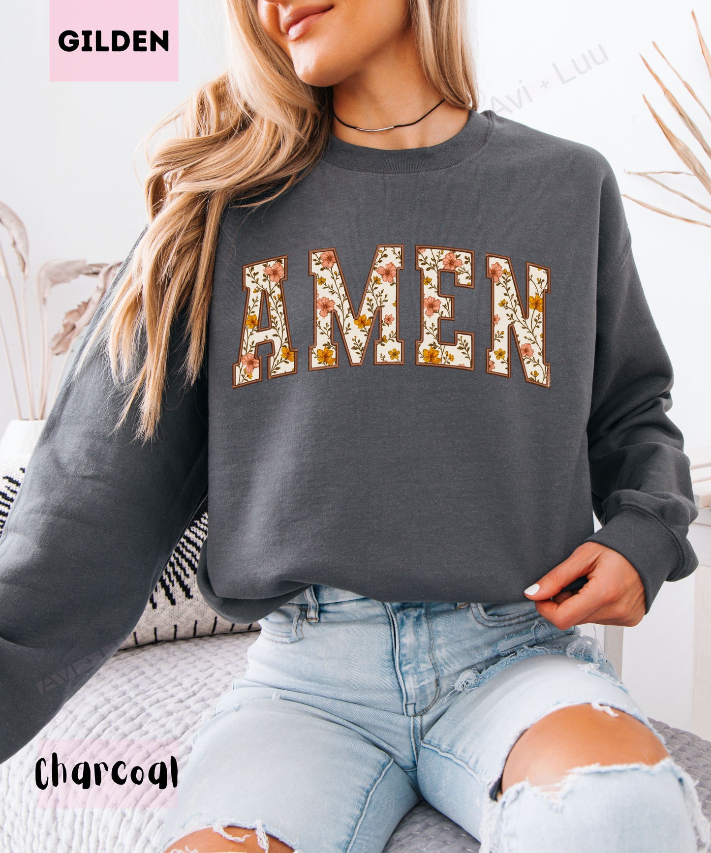 Floral Amen | Gilden Unisex Sweatshirt