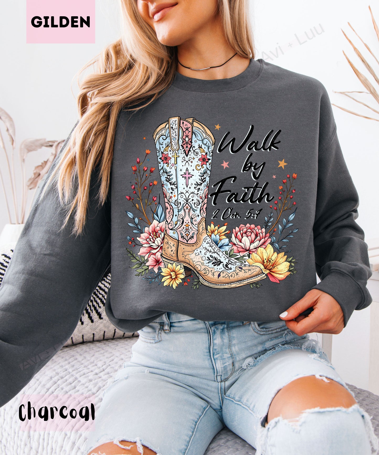 Walk By Faith | Gilden Unisex Sweatshirt