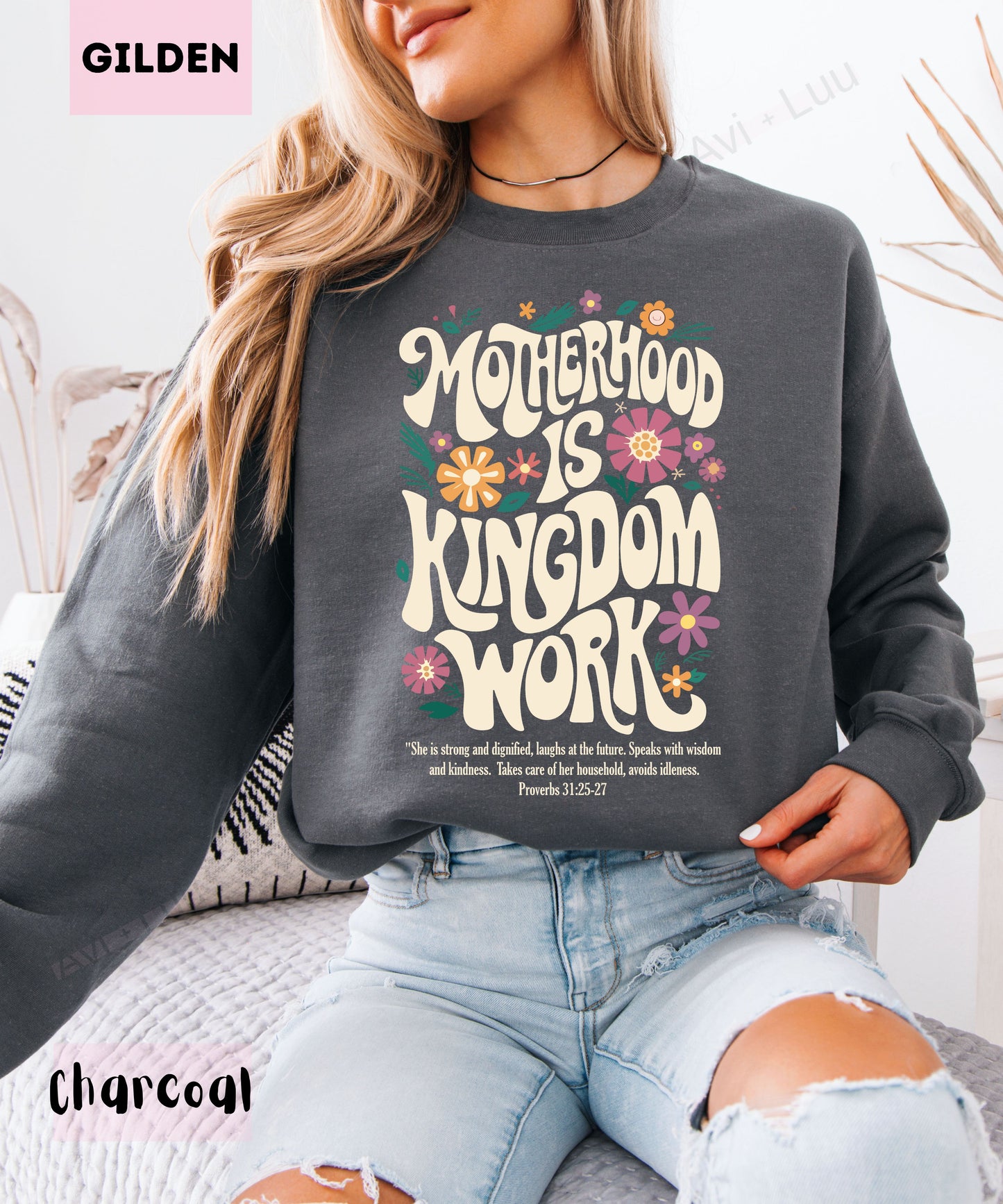 Motherhood Is Kingdom Work | Gilden Unisex Sweatshirt
