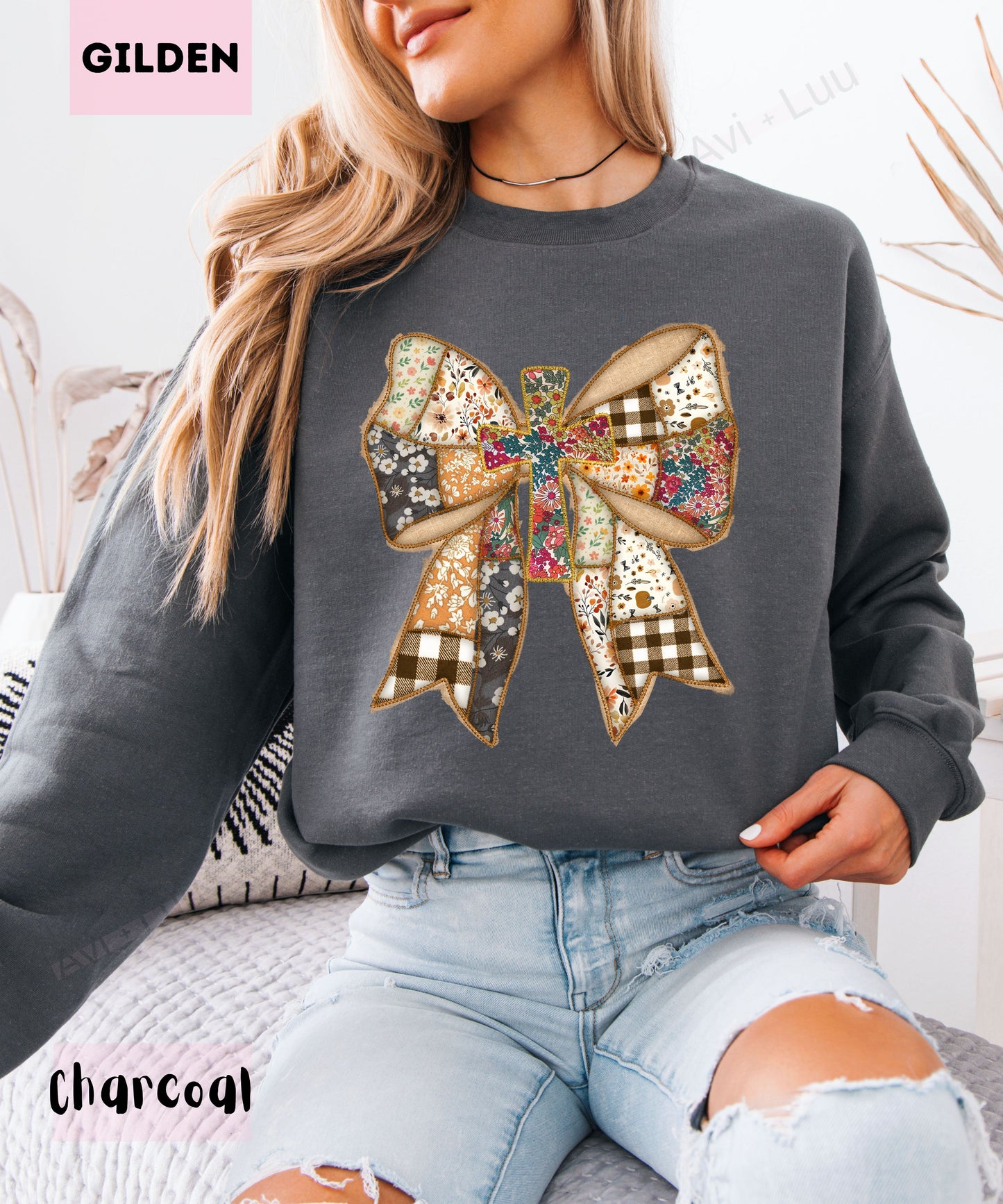 Fabric Bow | Gilden Unisex Sweatshirt