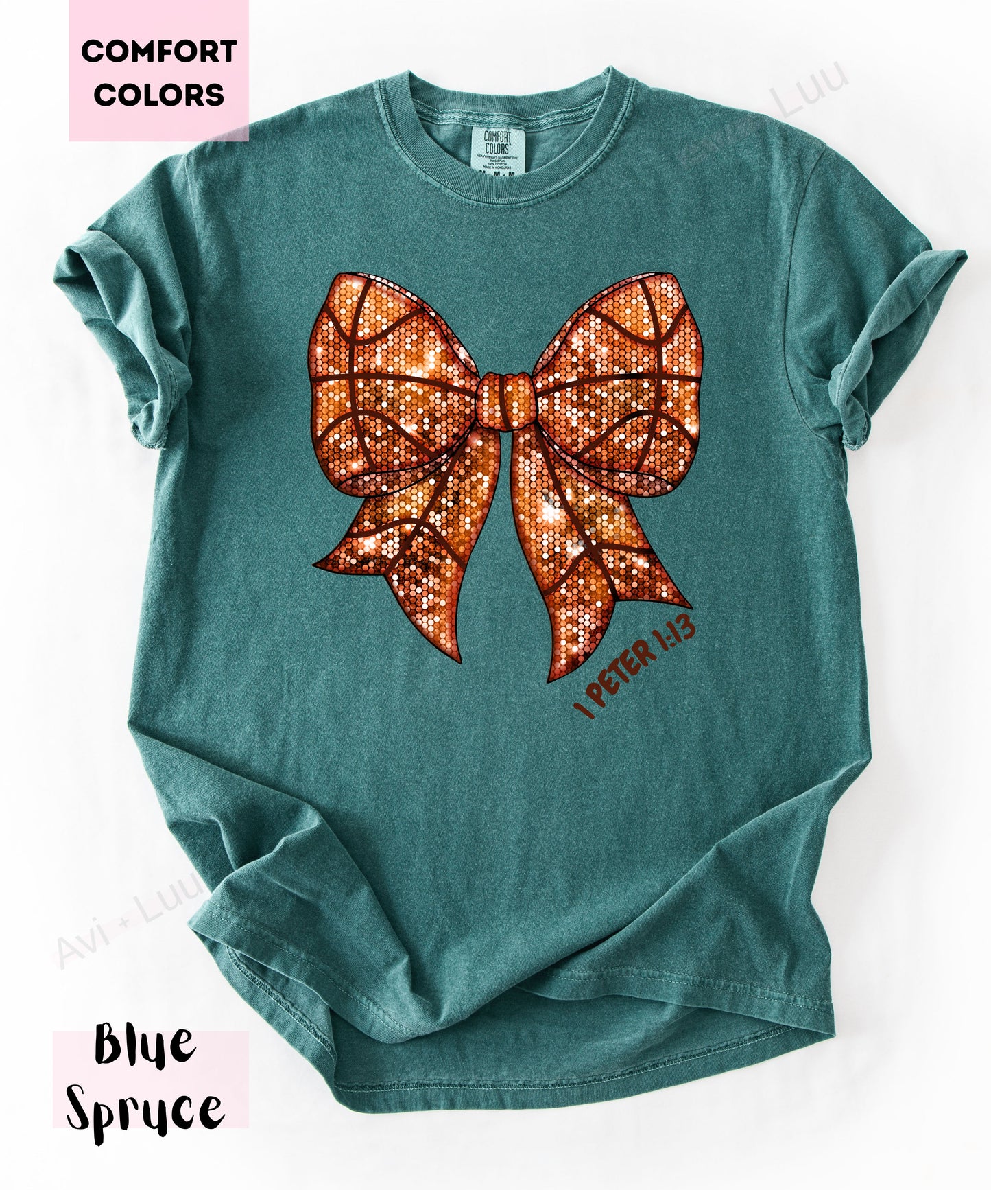 Basketball Bow | Comfort Colors Unisex T-Shirt